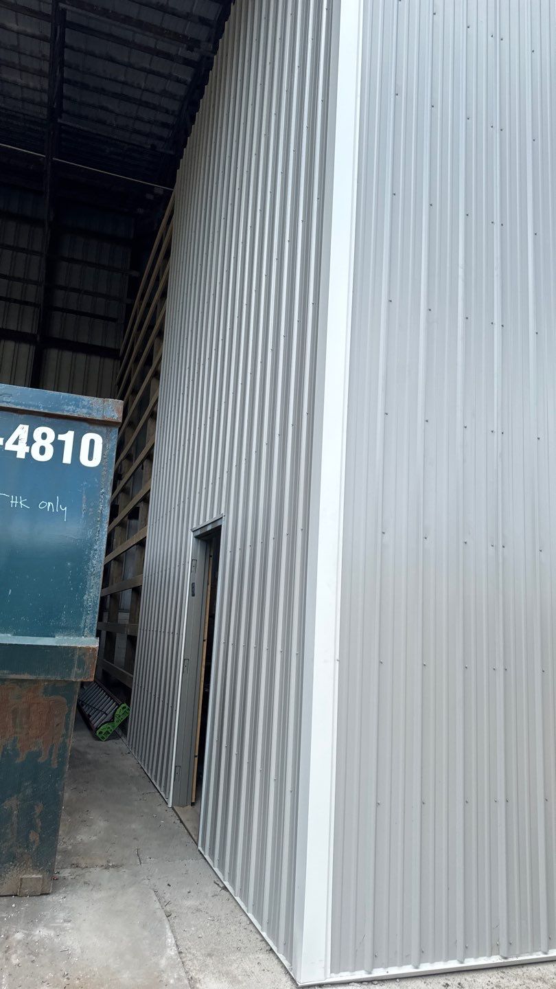 Steel Siding Install on Lean-To by 42 North Construction, LLC.