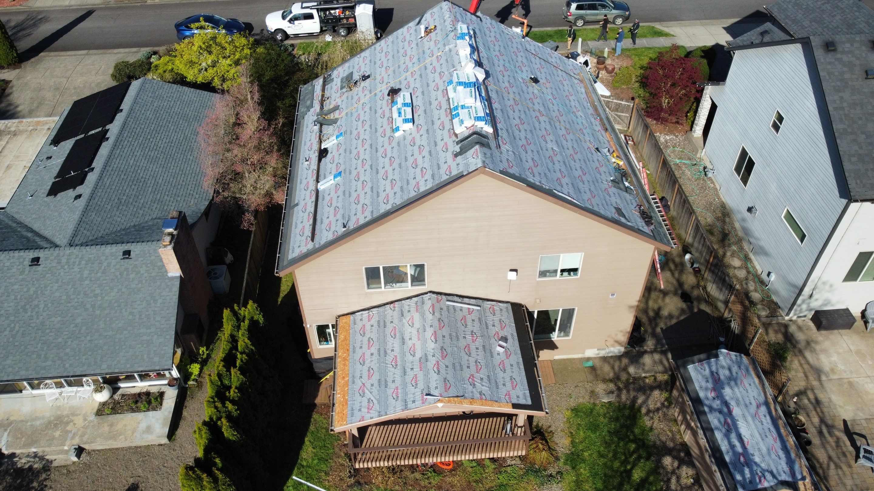 Residential Roofing Installation using Malarkey Vista AR Shingles (Color: Storm Grey) by Orezona Building & Roofing Company, Inc.