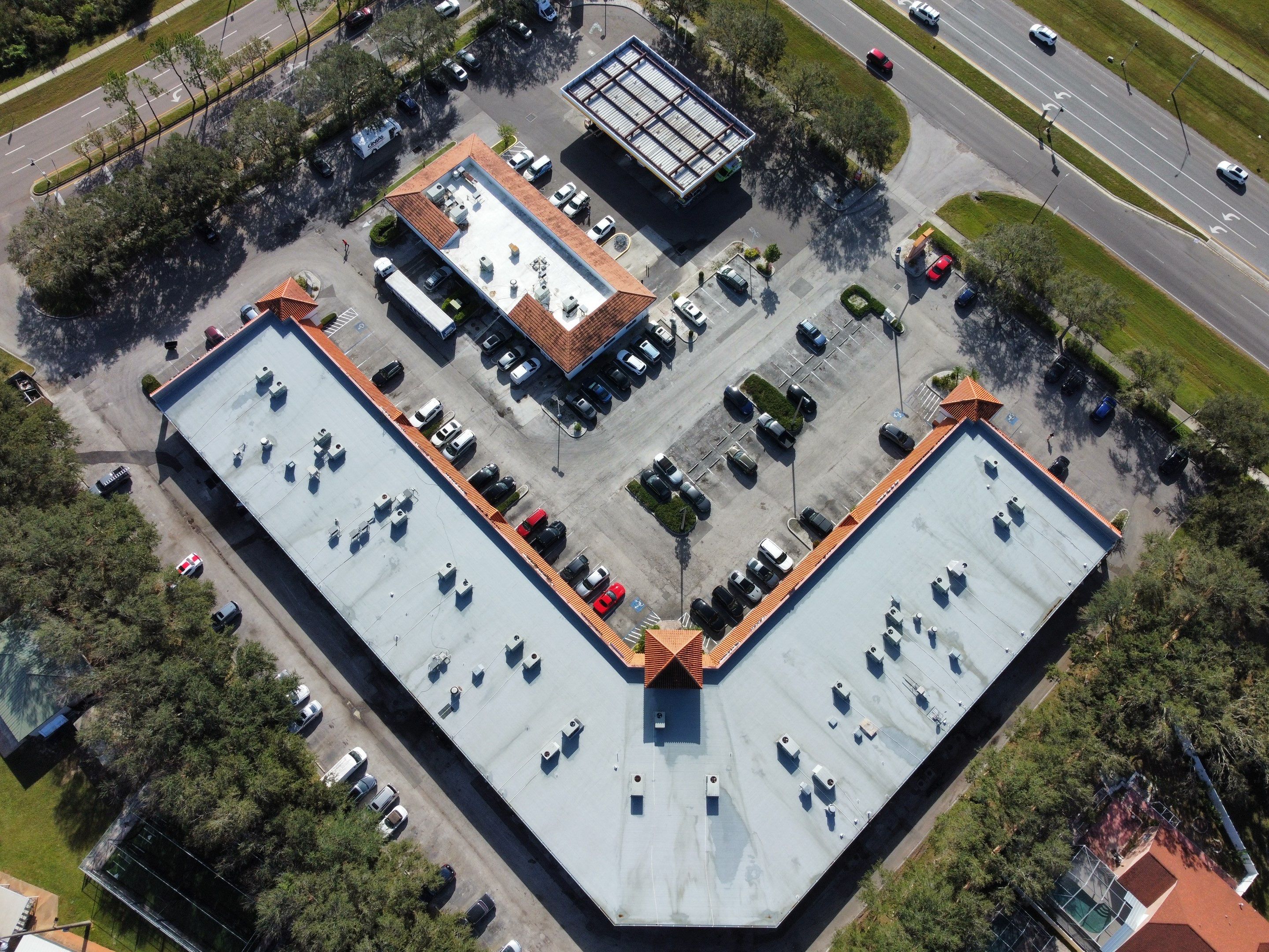 Modified Bitumen Commercial Roof Installation for Tampa Strip Mall by CES Roofing
