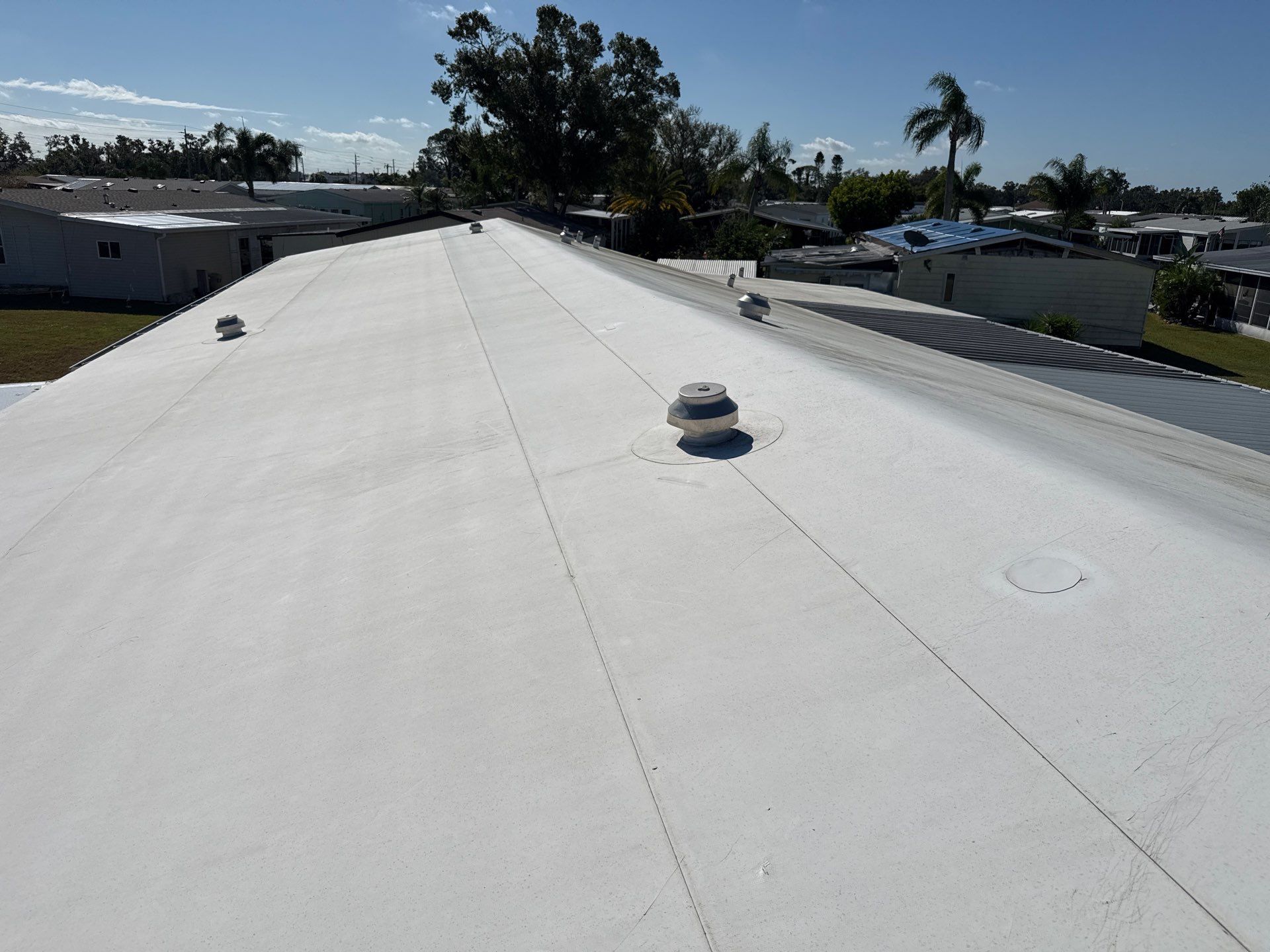 TPO Membrane Mobile Home Roof Cleaning Parrish, FL by Sunshine AquaWash