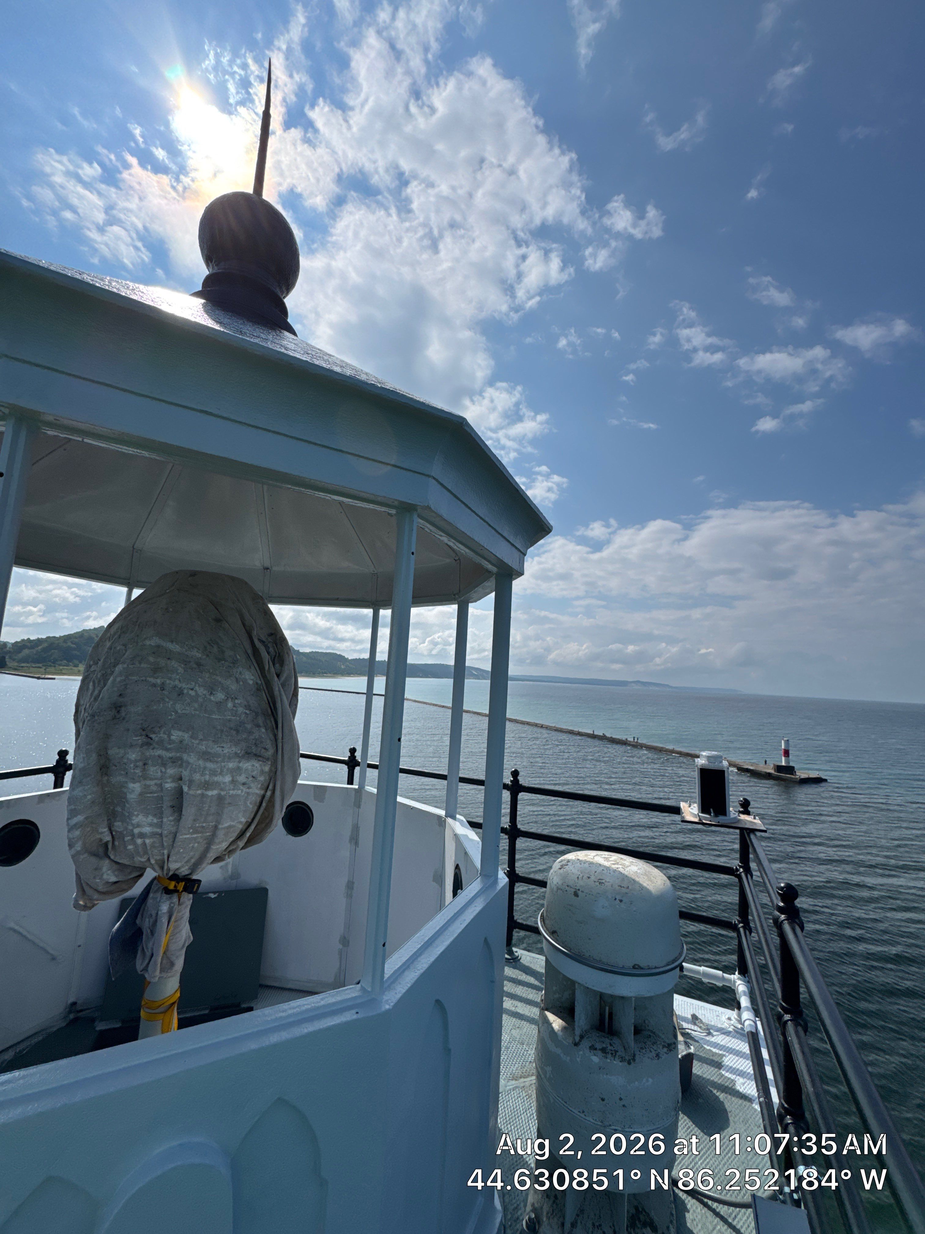 Historical Restoration and Coating of Frankfort North Breakwater Lighthouse by Finkle Preservation & Construction 