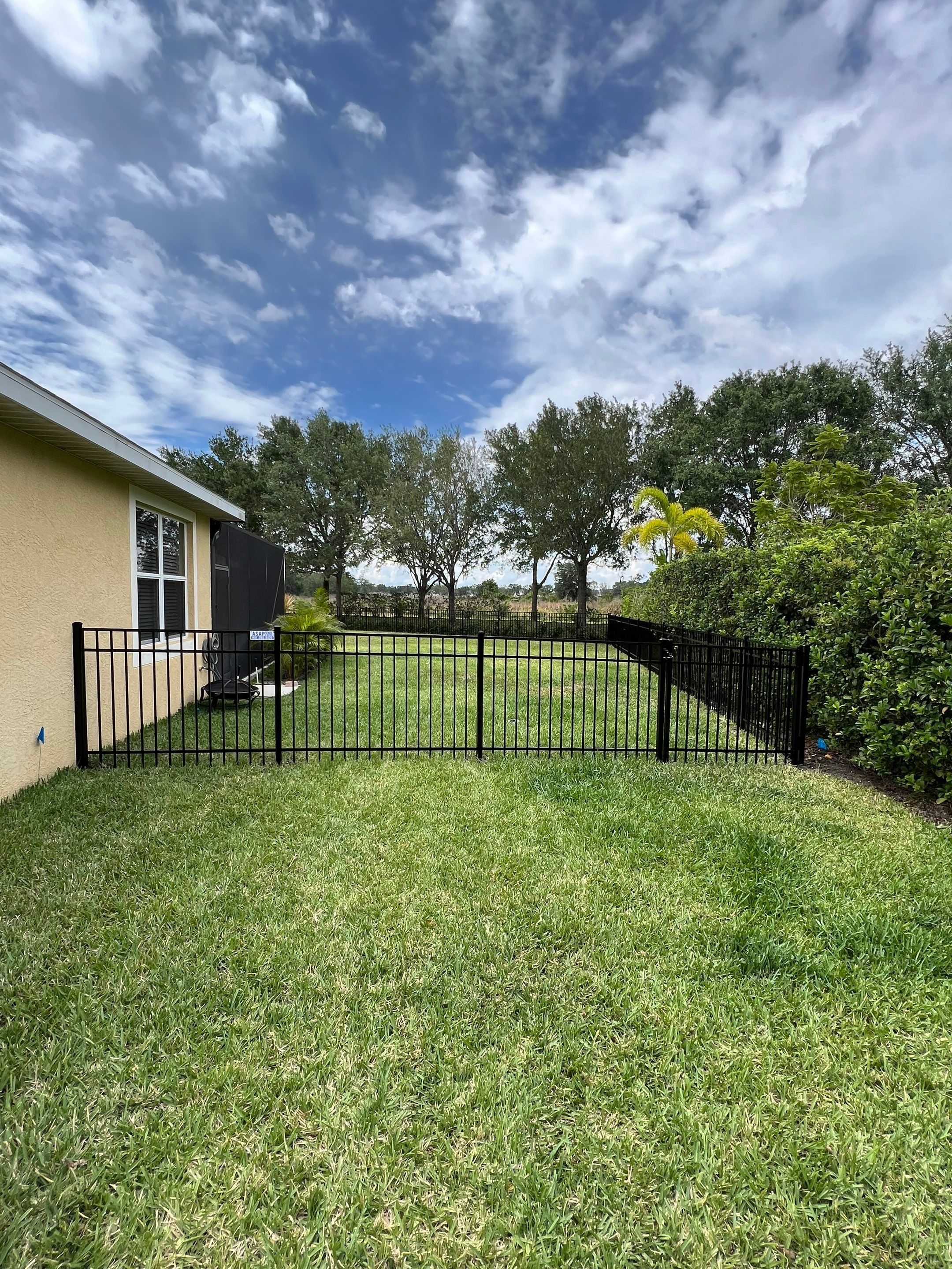 Aluminum Fence Installation using Black 3 Rail Aluminum Fence by Asap fence and gates, LLC