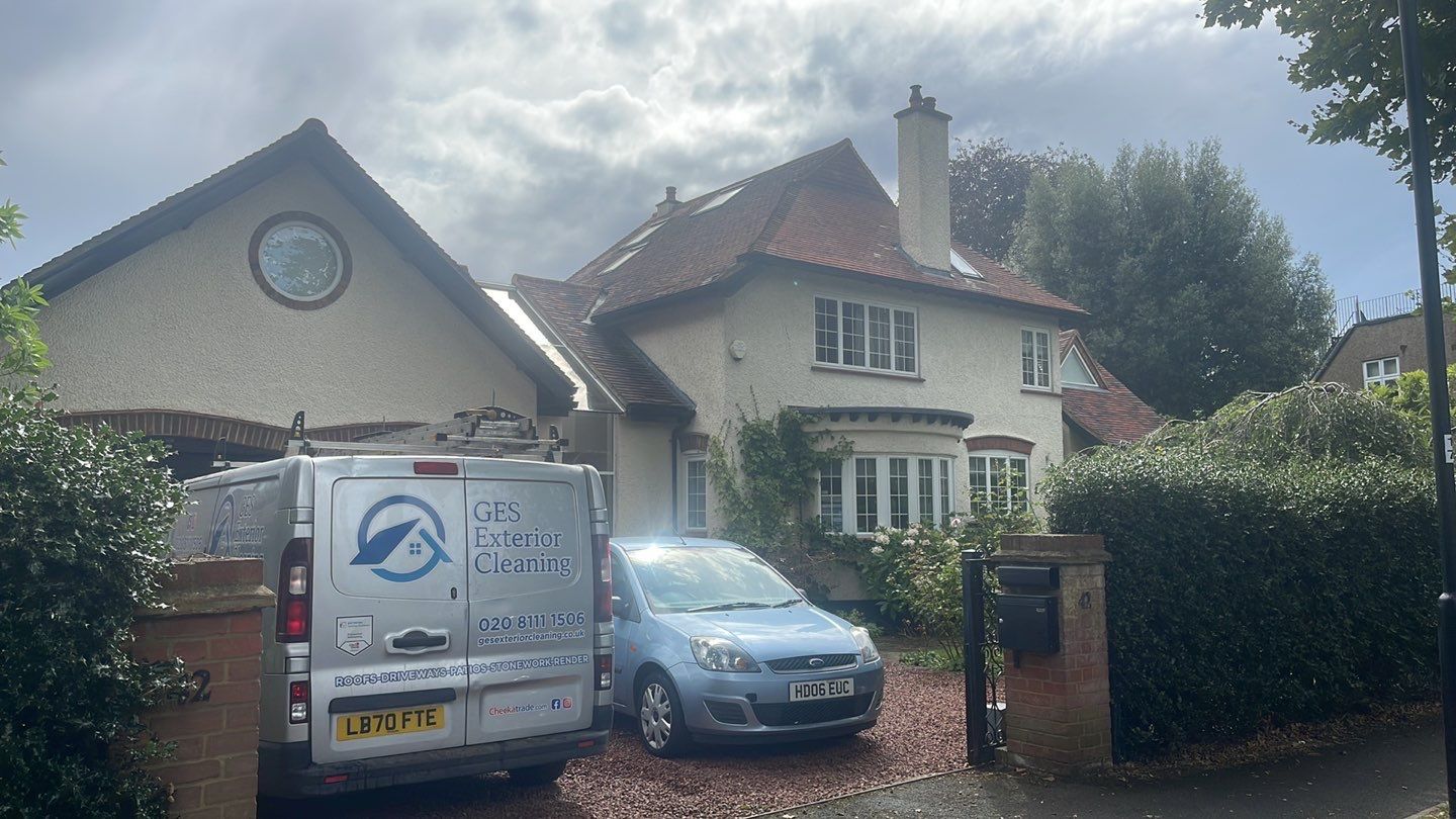 Roof Clean - Biocide Treatment using Honda 15lpm Low Pressure Washing Machine by Ges Exterior Cleaning ltd