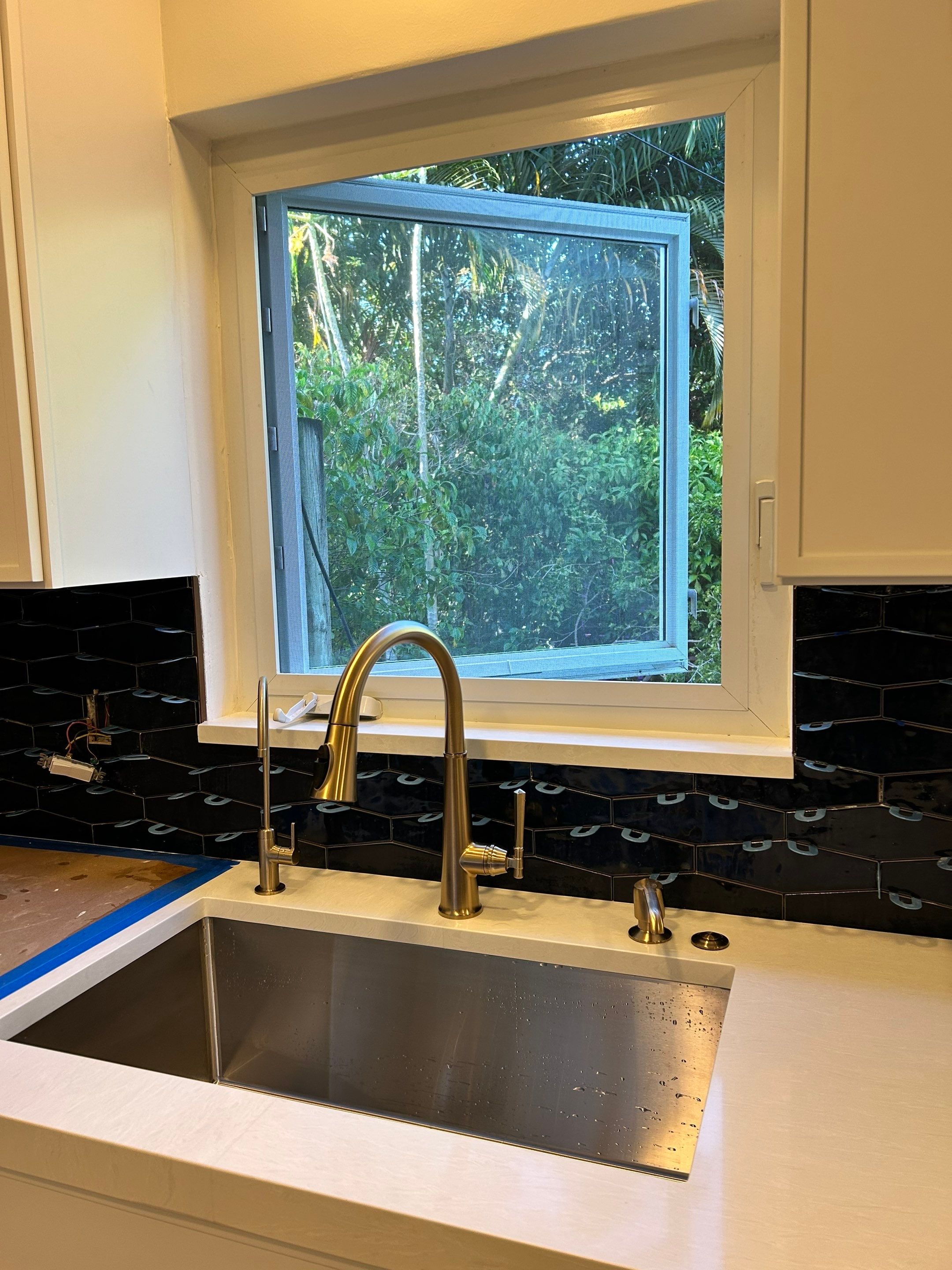 Blue Backsplash - Delray Beach by Hevi Tile