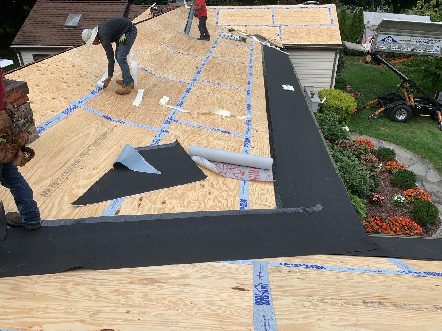 Residential Roofing Installation using Owens Corning Duration Brownwood by A Plus Exterior