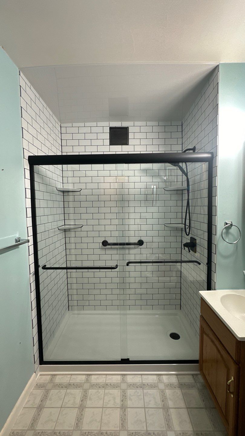 Tub to Walk-In Shower Installation in East Hartford, CT  by Yankee Home Improvement