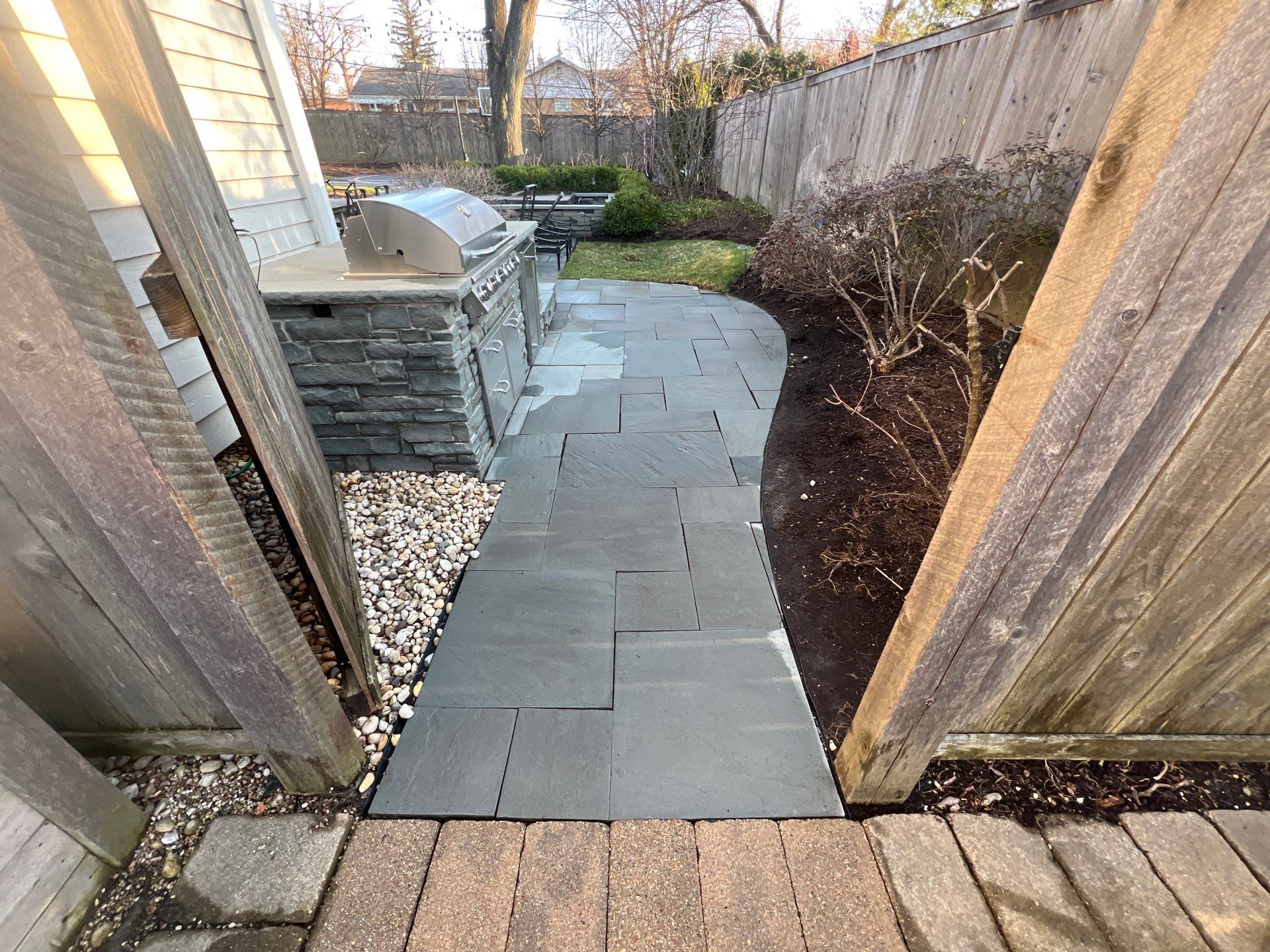 bluestone using Algaecide, soft wash soap by Northern Power Washing LLC.