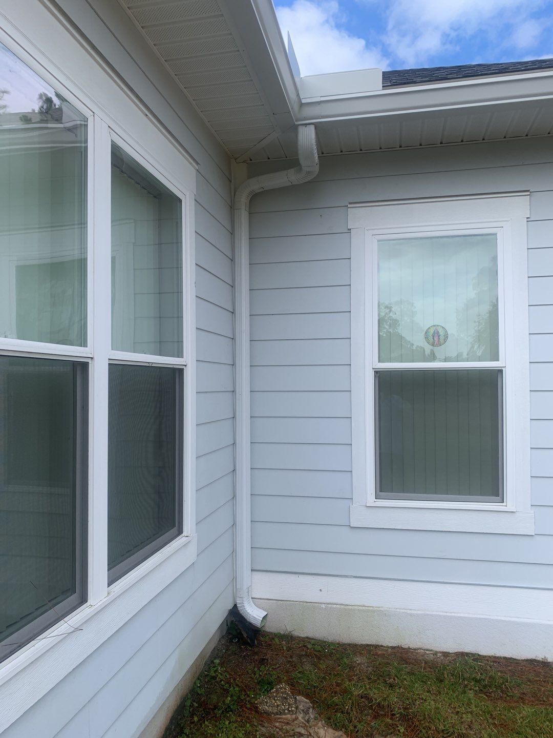 Gutter Installation using White K-Style Seamless Gutters by Gutter Professors