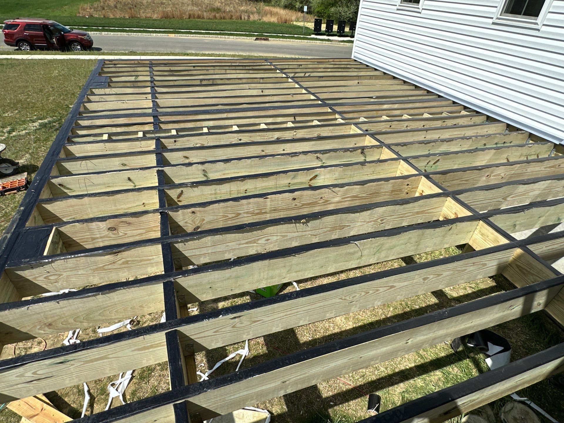 New deck + Manual Louvered Pergola by deck guardian