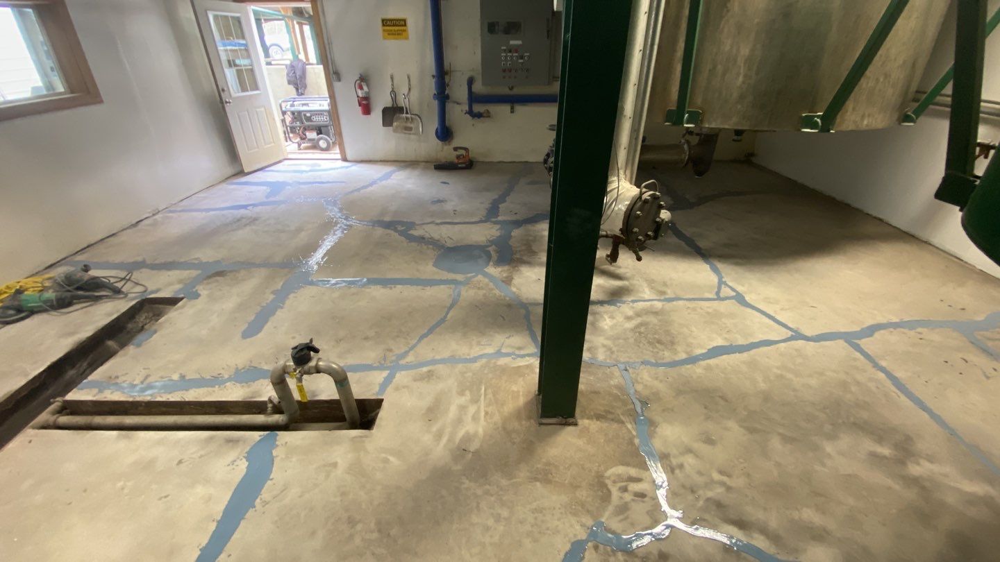 Commercial Floor Transformation using North Pole with Green by Croc Coatings, LLC