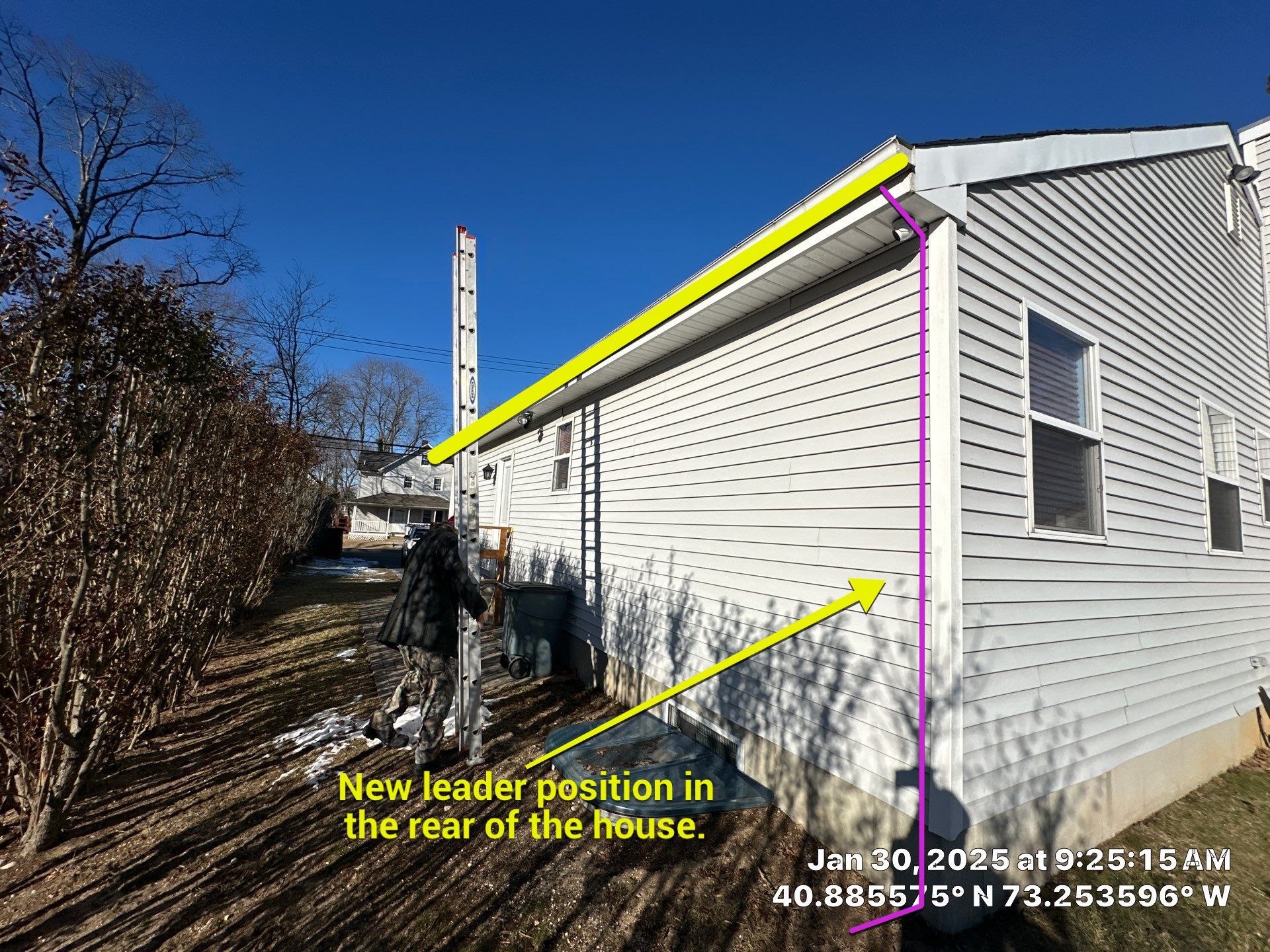 Gutter/Leader Reconfiguration by Above All Gutters 
