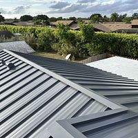 24ga 1.5" Mechanical Seam Charcoal Gray  by Total Roofing System The Metal Roof Experts
