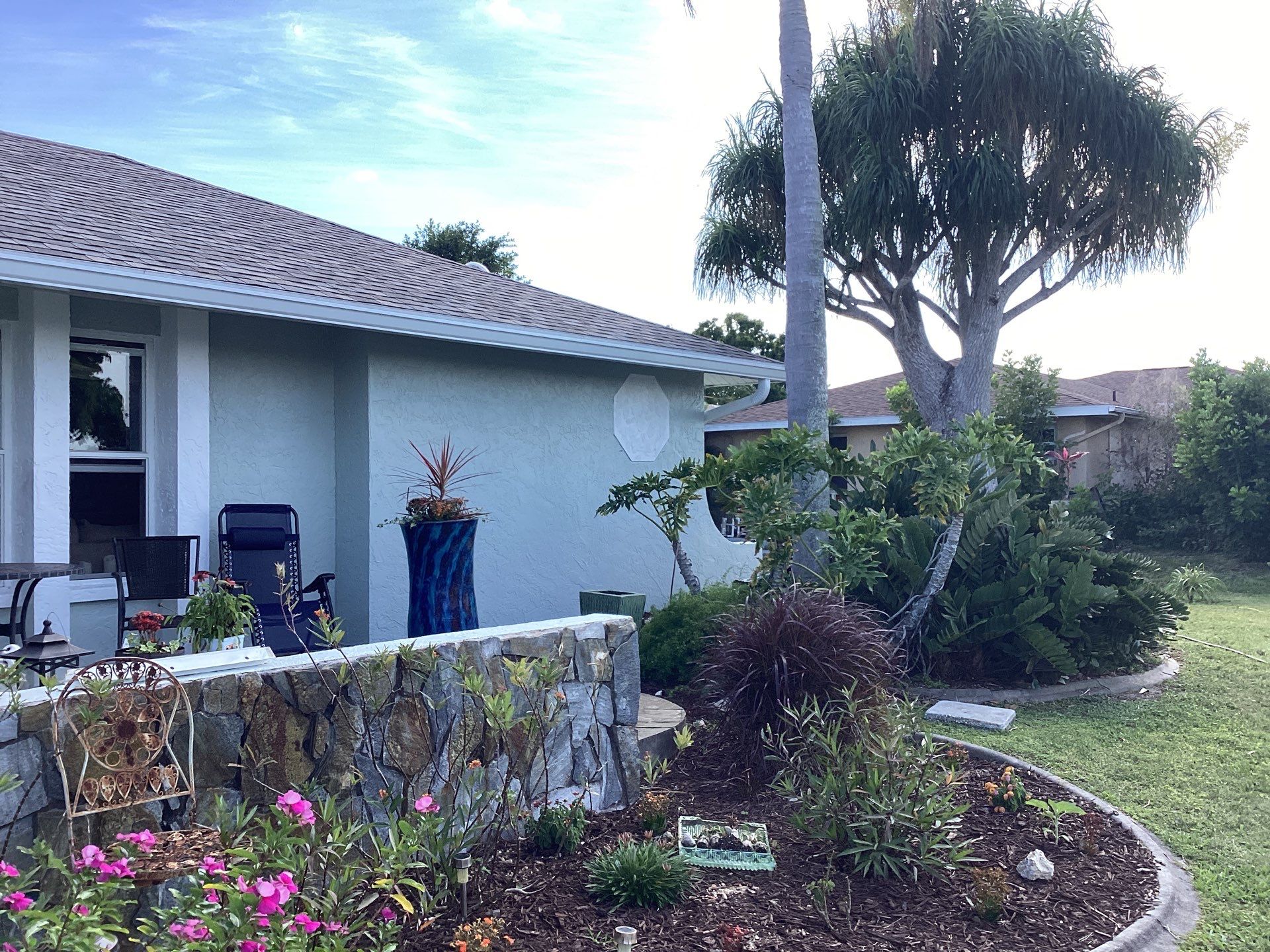 Downspout Installation using 3X4 Elbow Downspout in Cape Coral FL by Gutter Professors