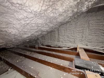 Attic Insulation using open cell spray foam