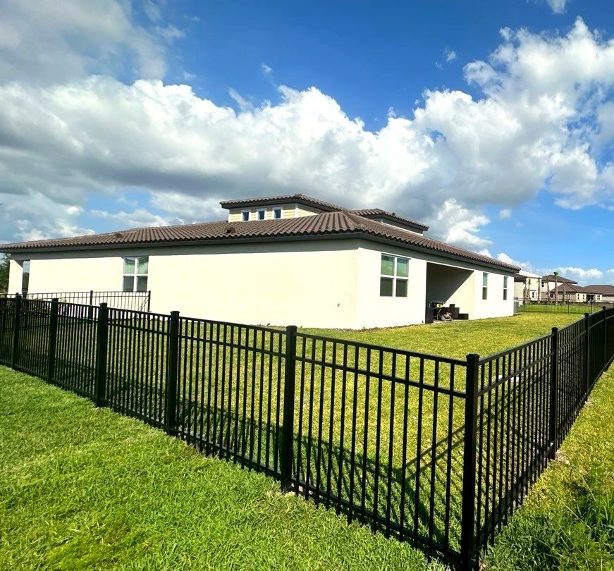 Aluminum Fence Installation using Black 3 Rail Aluminum Fence by Asap fence and gates, LLC