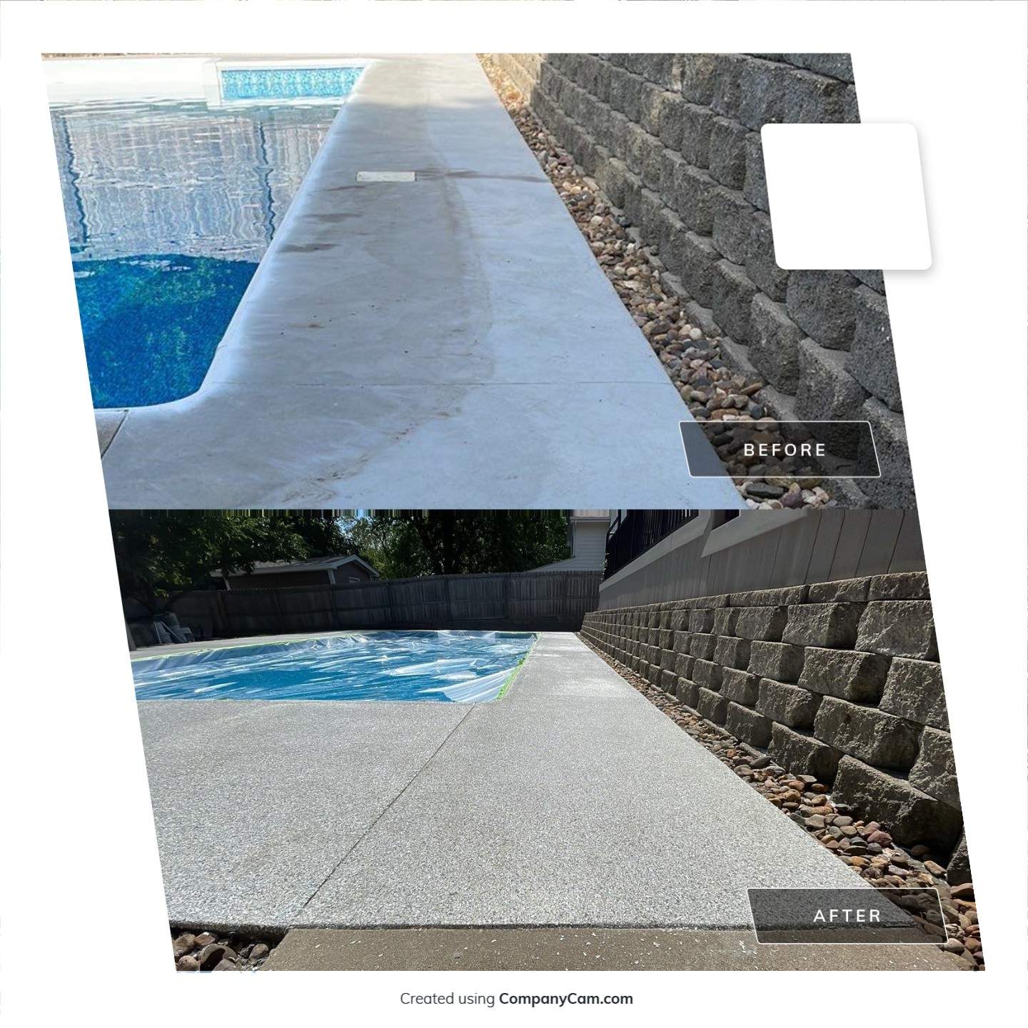 Pool Deck Coating Ready for Summer 🍉😎 by Revival Concrete Coatings