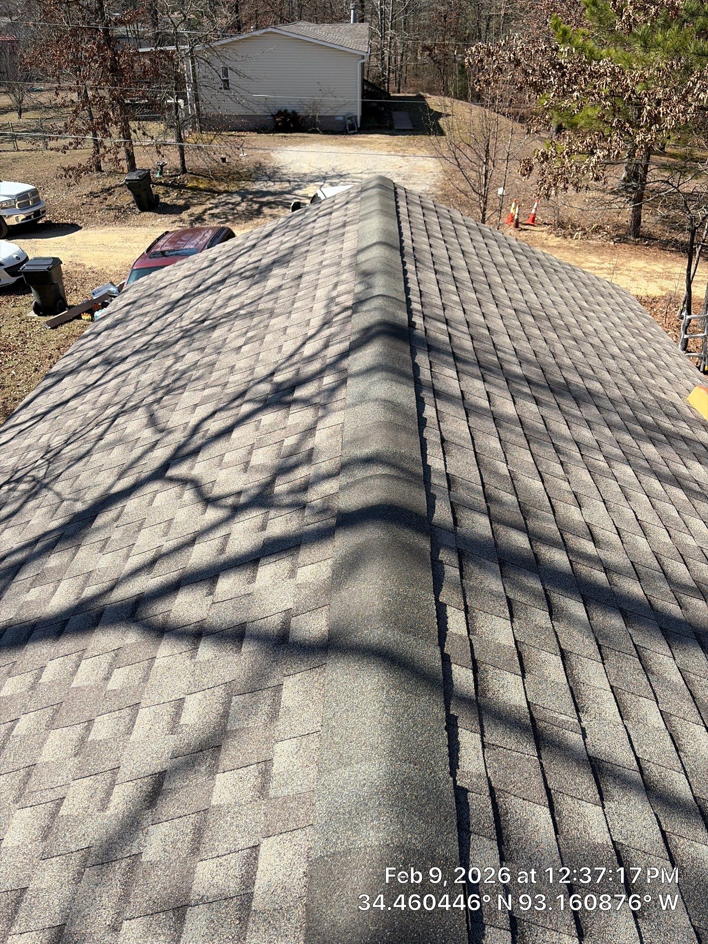 GAF Timberline HDZ Architectural Shingle Roof Replacement in Hot Springs by Temple Roofing and Exteriors