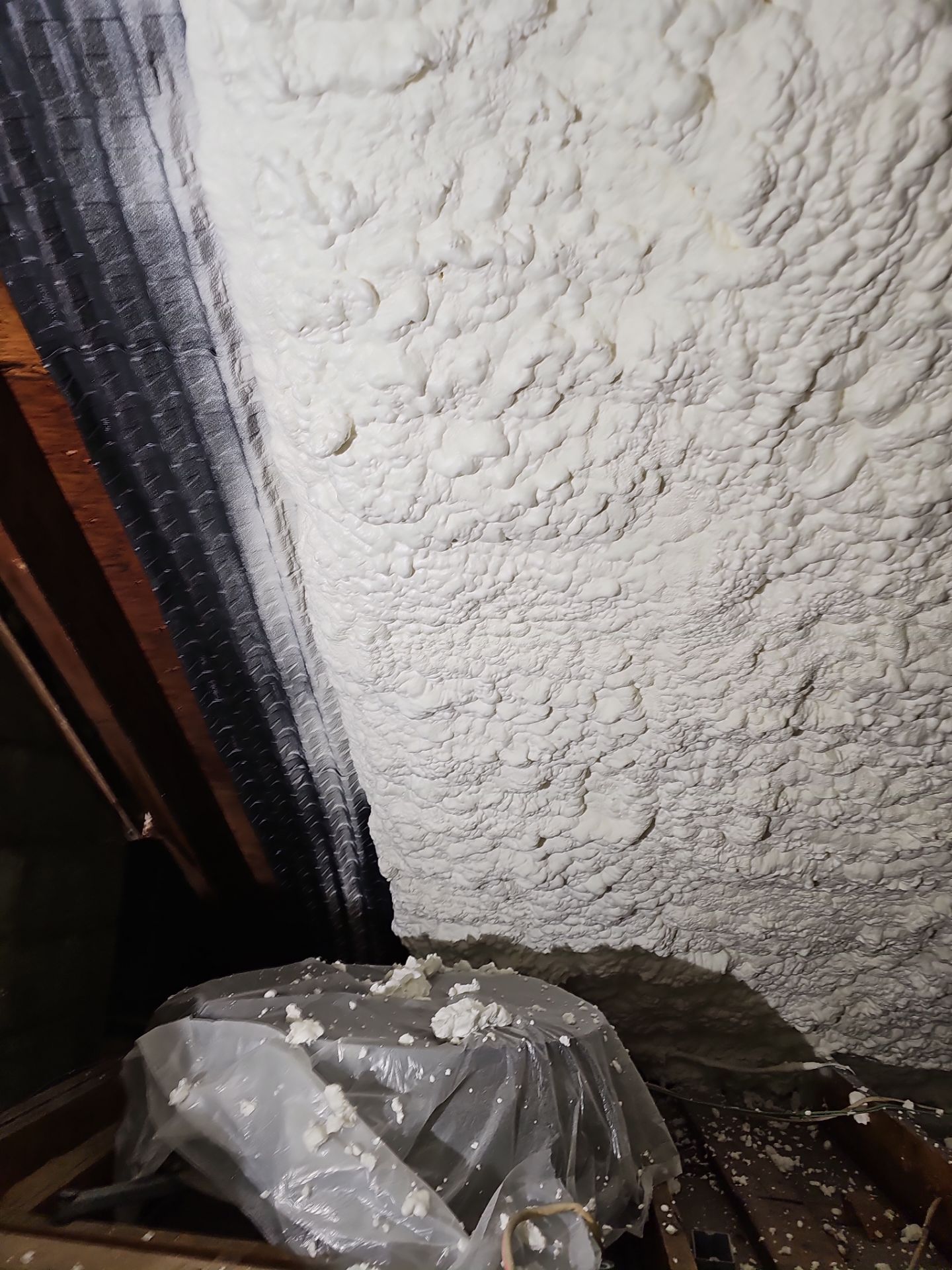 Attic Insulation using open cell spray foam by NYS Foam & Energy