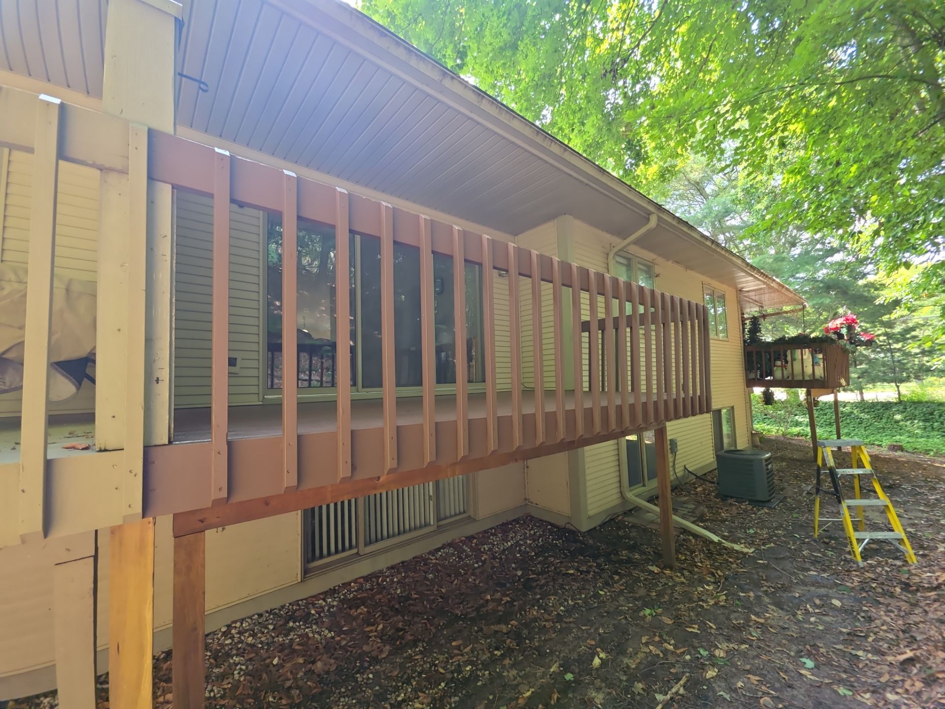 Elevated Wood Deck Restoration and Staining in Spring Lake by Gordon Painting