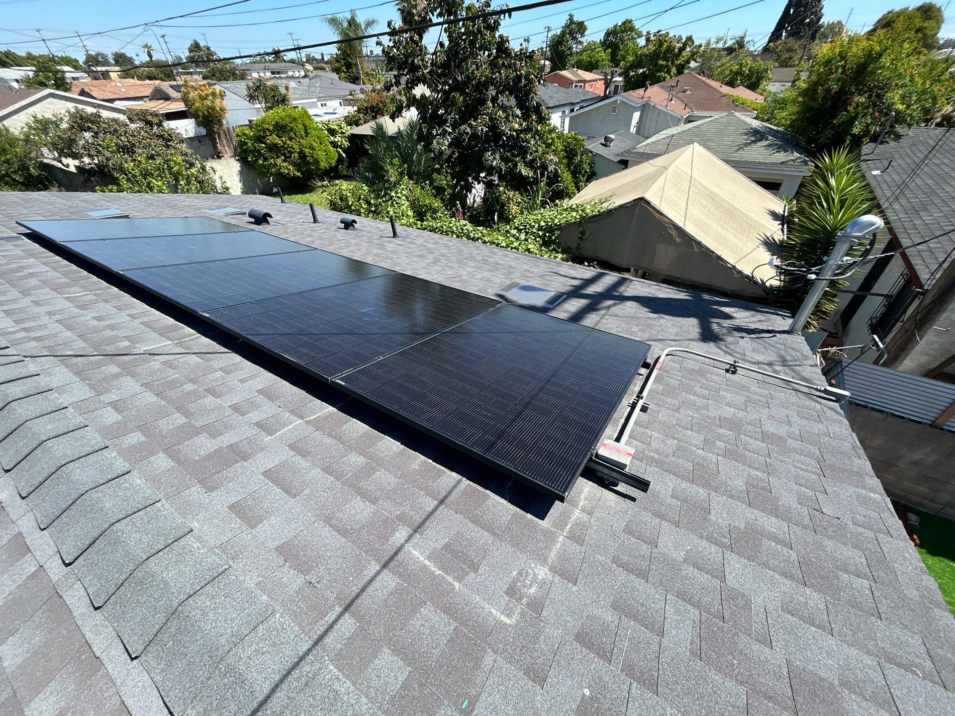 Five Panel Solar Installation in Los Angeles by AWS Solar