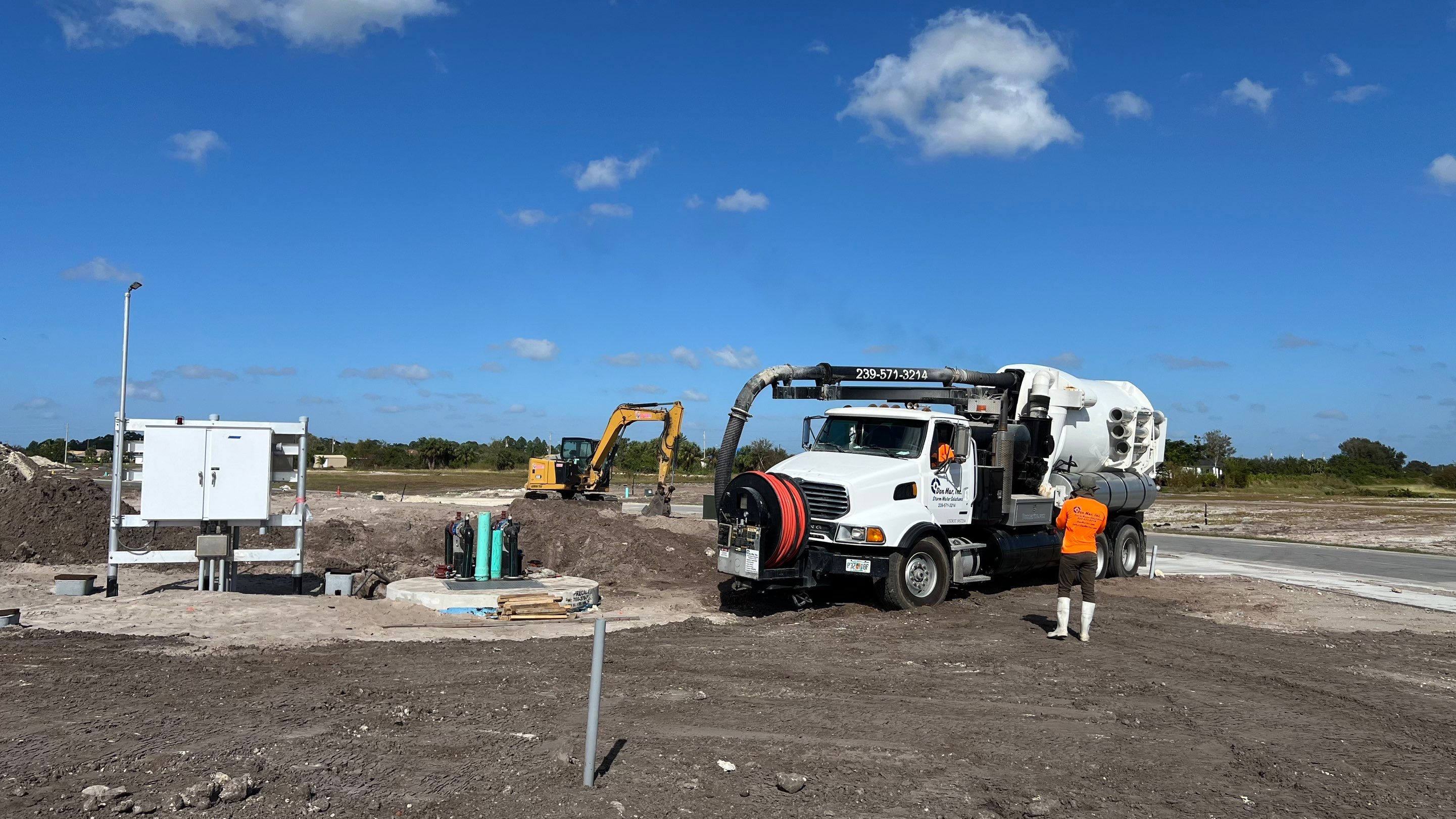 Lehigh Acres New Construction Community Sewer System Cleaning Part 2 by APS Power & Water