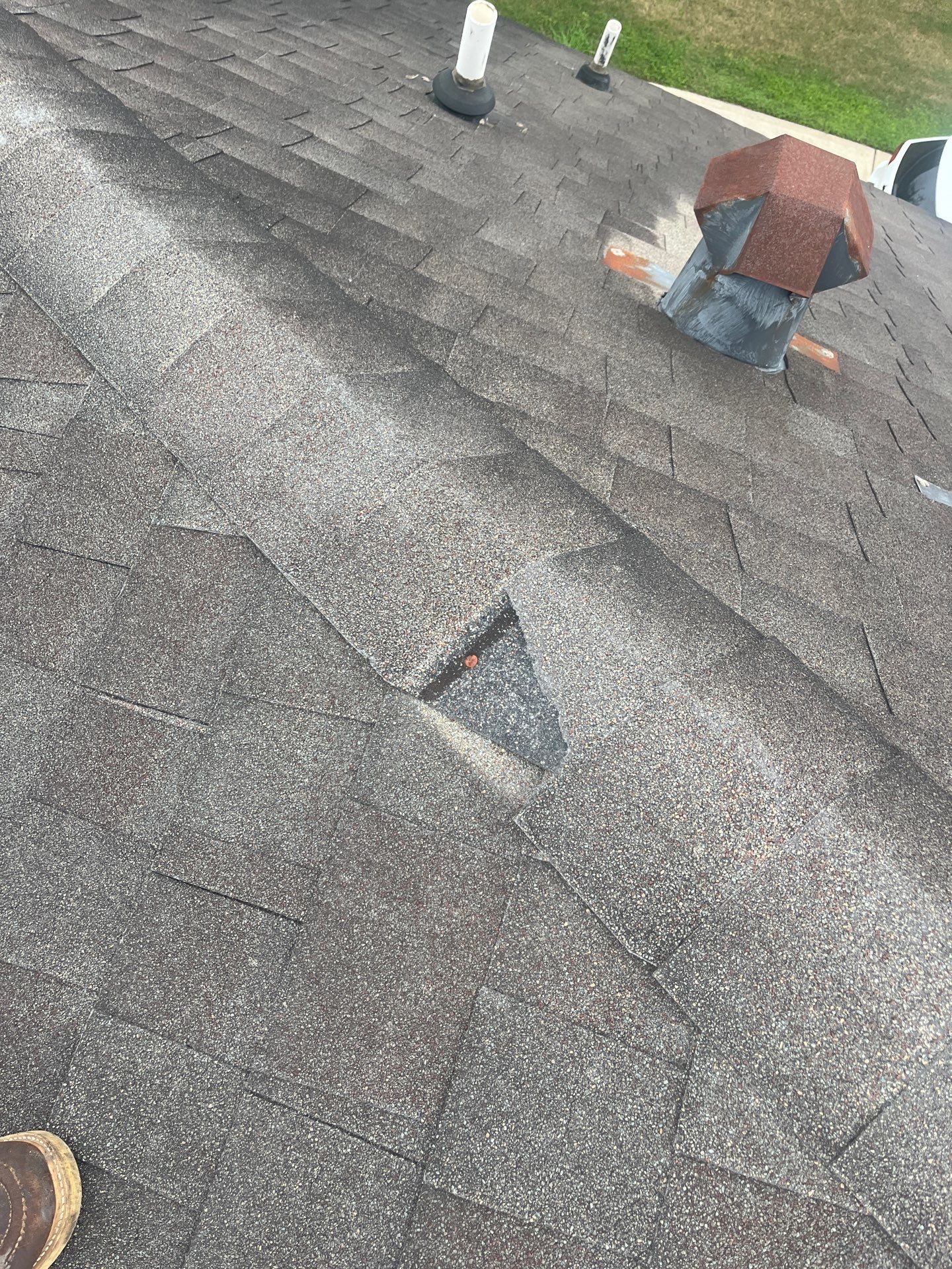 Hail Damage using Owen's Corning Duration (Lifetime) Shingles by Roof Repair Company