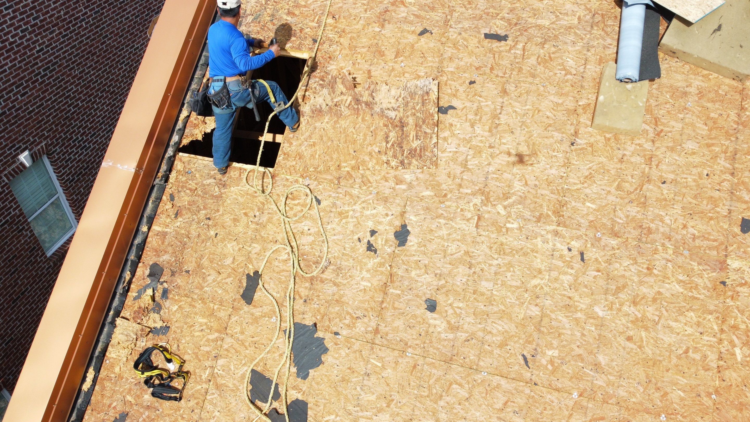 Roof Damage using  Shingle Starter 7.2" X 33.5' Roll by RGR Construction and Roofing, LLC