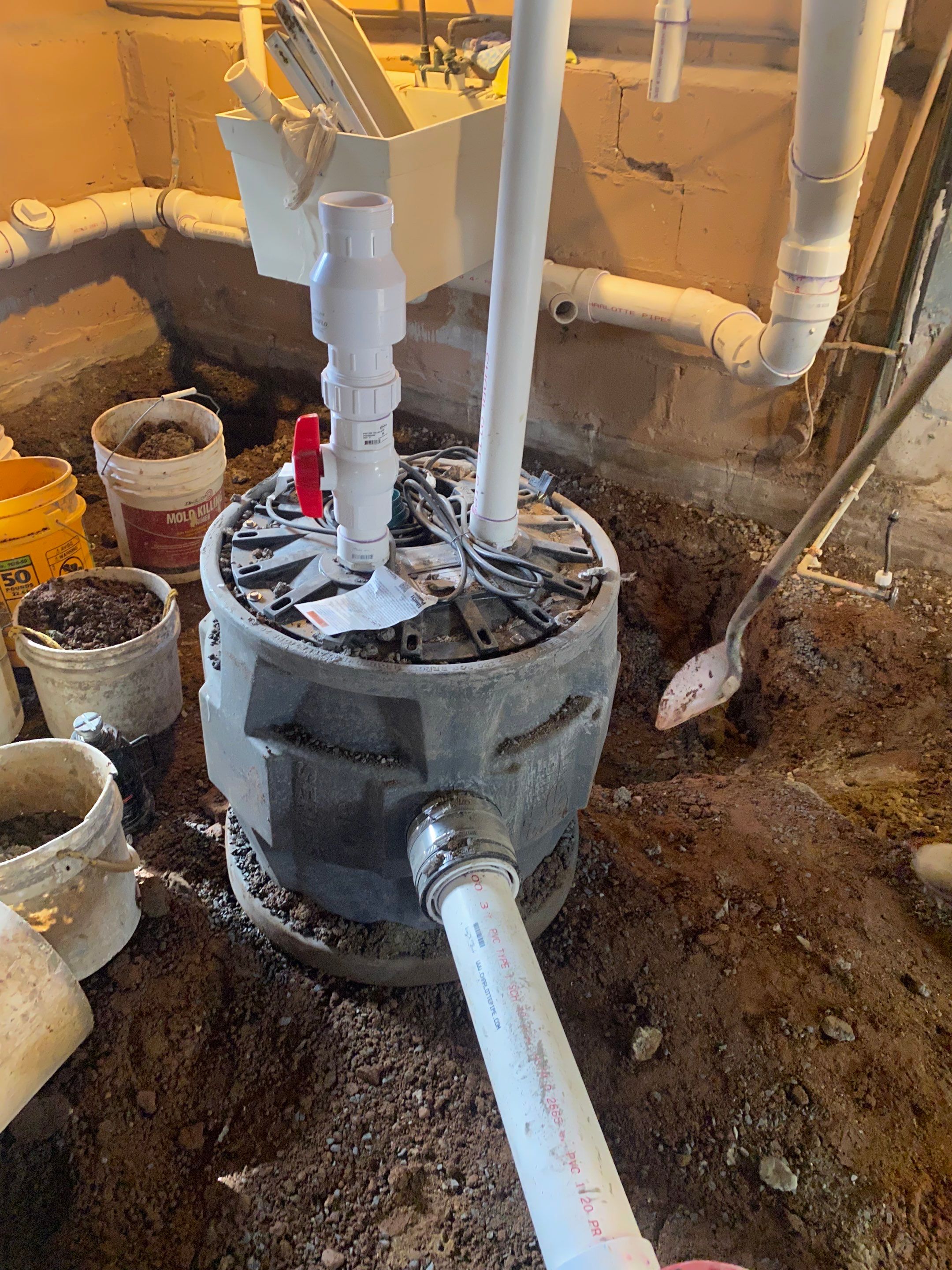 Interior French Drain, Lally Column Replacement & Concrete Floor Replacement in South Orange, NJ by Pure Service Pro, LLC