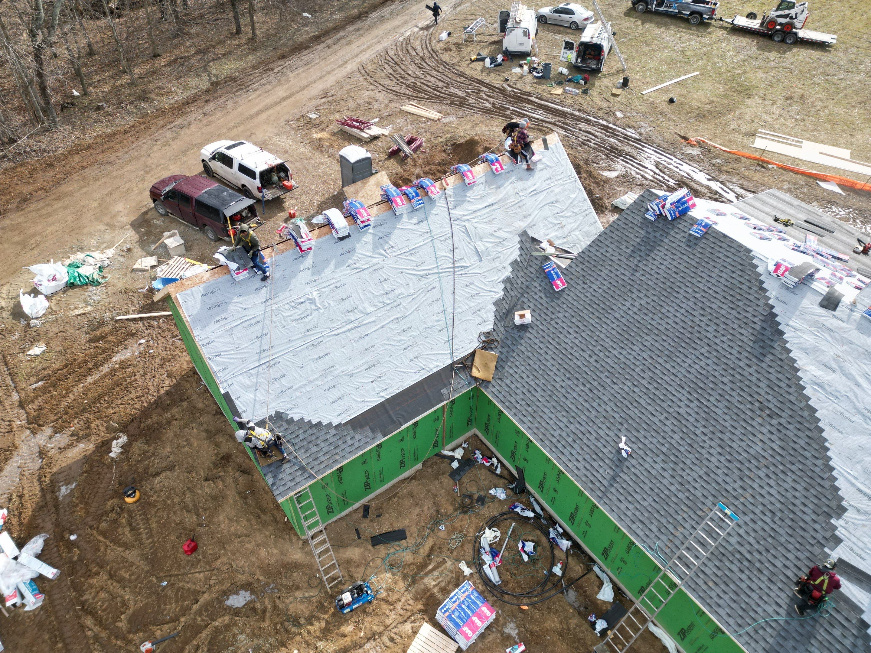 Residential Roofing Installation using Timberline HDZ Shingles - Williamsburg Slate by RoofX 