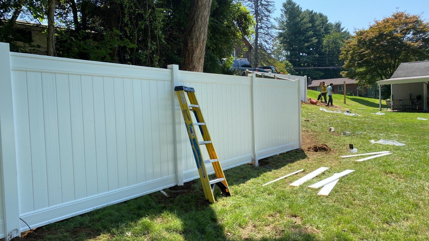 Fence Installation using Vinyl Fence 6ft Privacy by A Plus Exterior