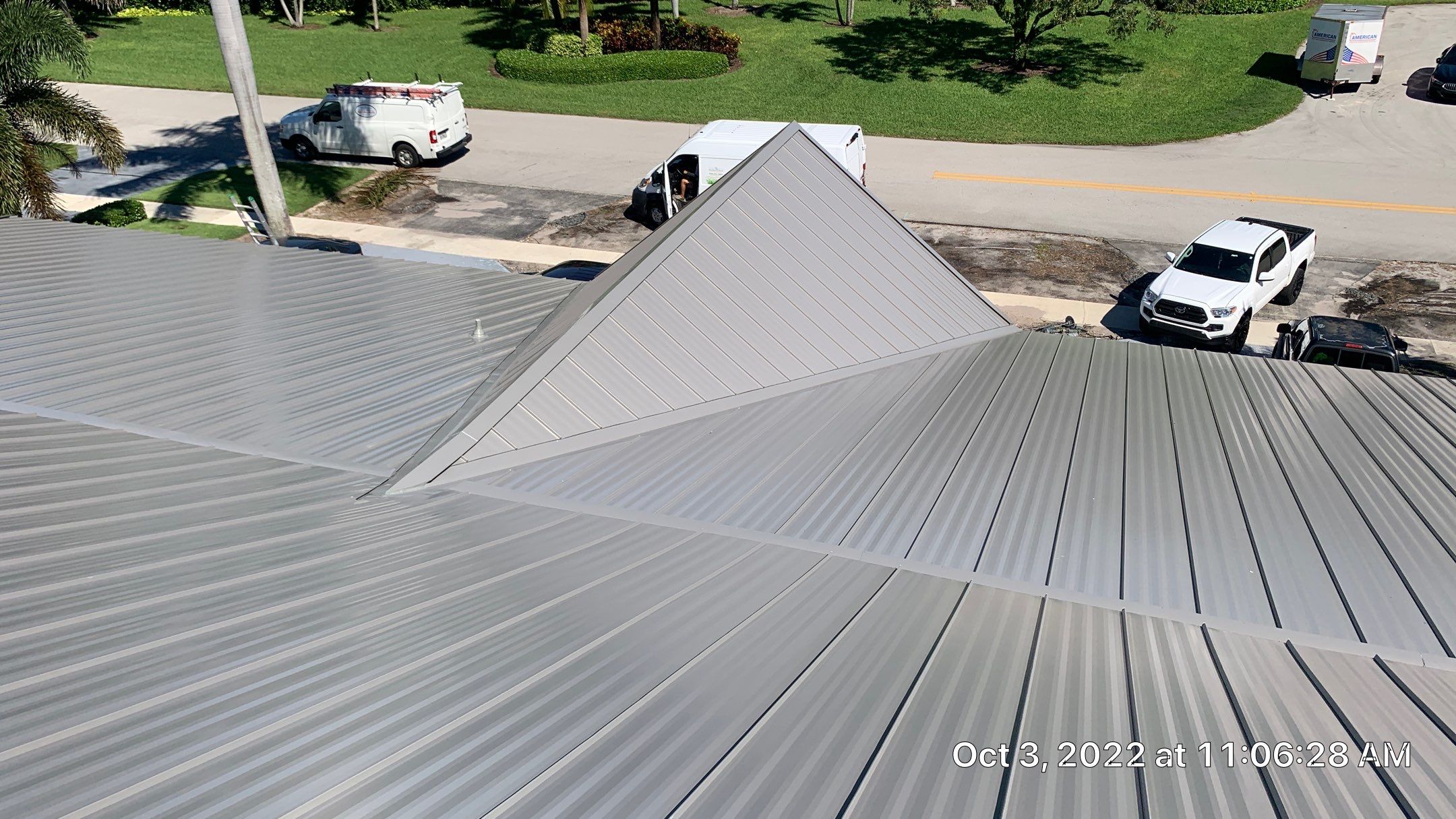 Residential Roofing Installation using 1" Nail strip metal roof by BLUES BROTHERS ROOFING