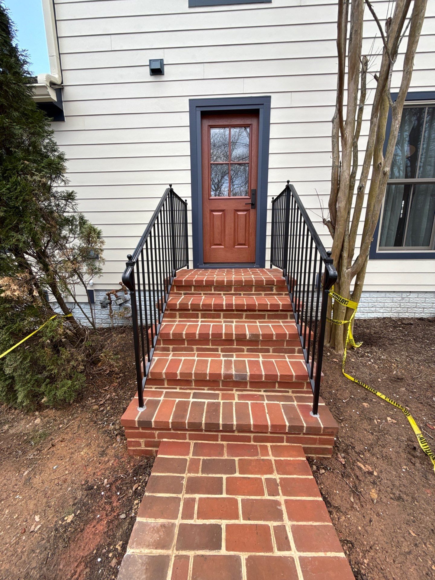 Traditional Iron Entry Railings – Gaithersburg, MD by Capitol Iron Works