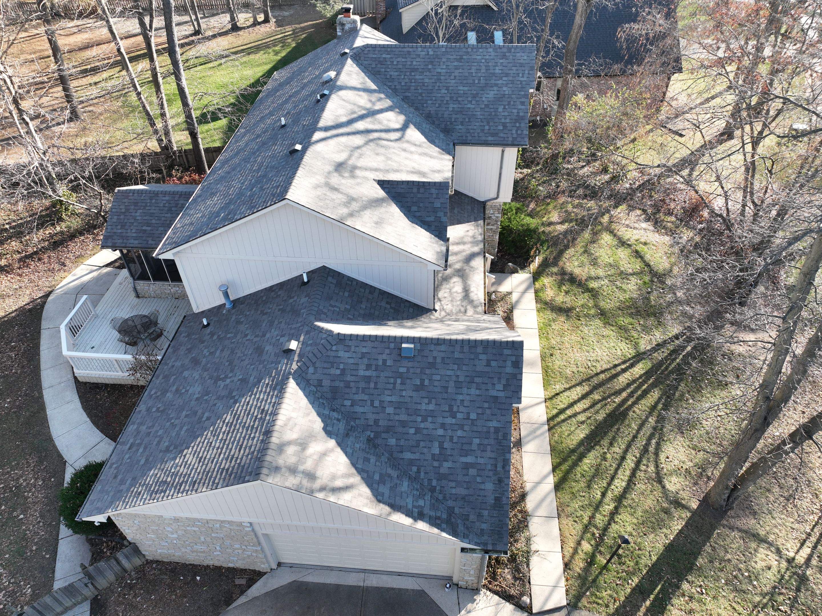 Seabreeze Roof Replacement, Exterior Siding and trim repairs and paint by 317 Roofing & Restorations