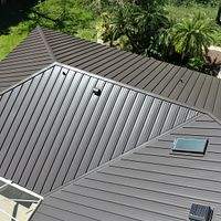 24ga 1.5" Mechanical Seam Dark Bronze  by Total Roofing System The Metal Roof Experts