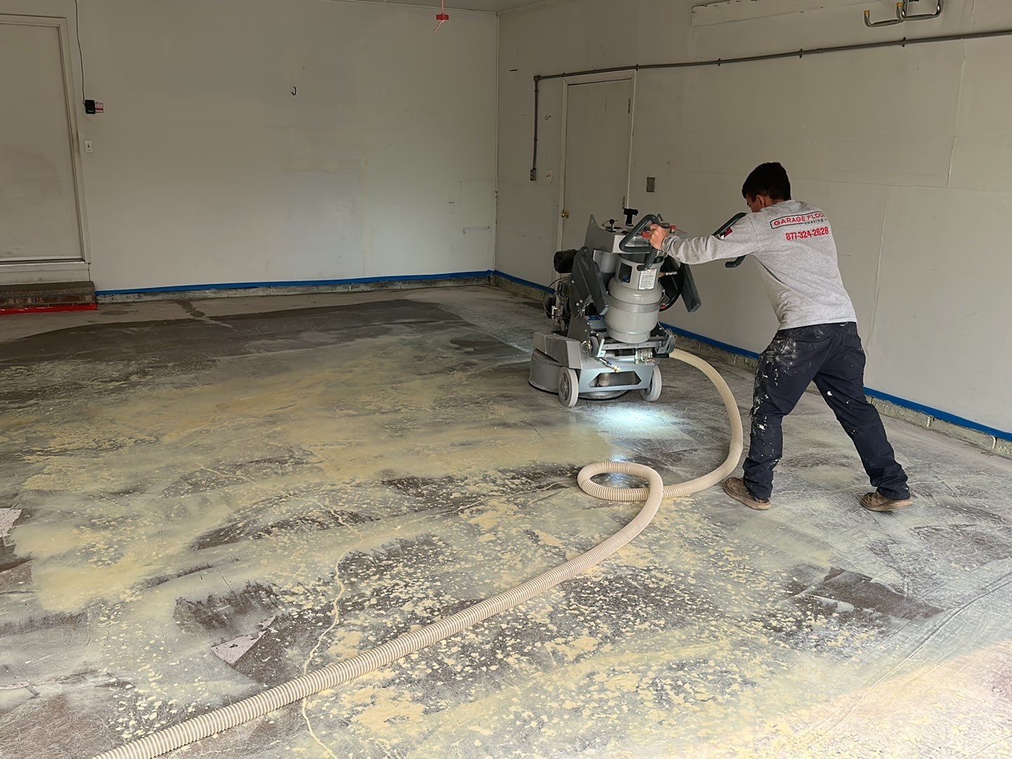 Silverado garage floor coating  by NG Masonry & Construction LLC