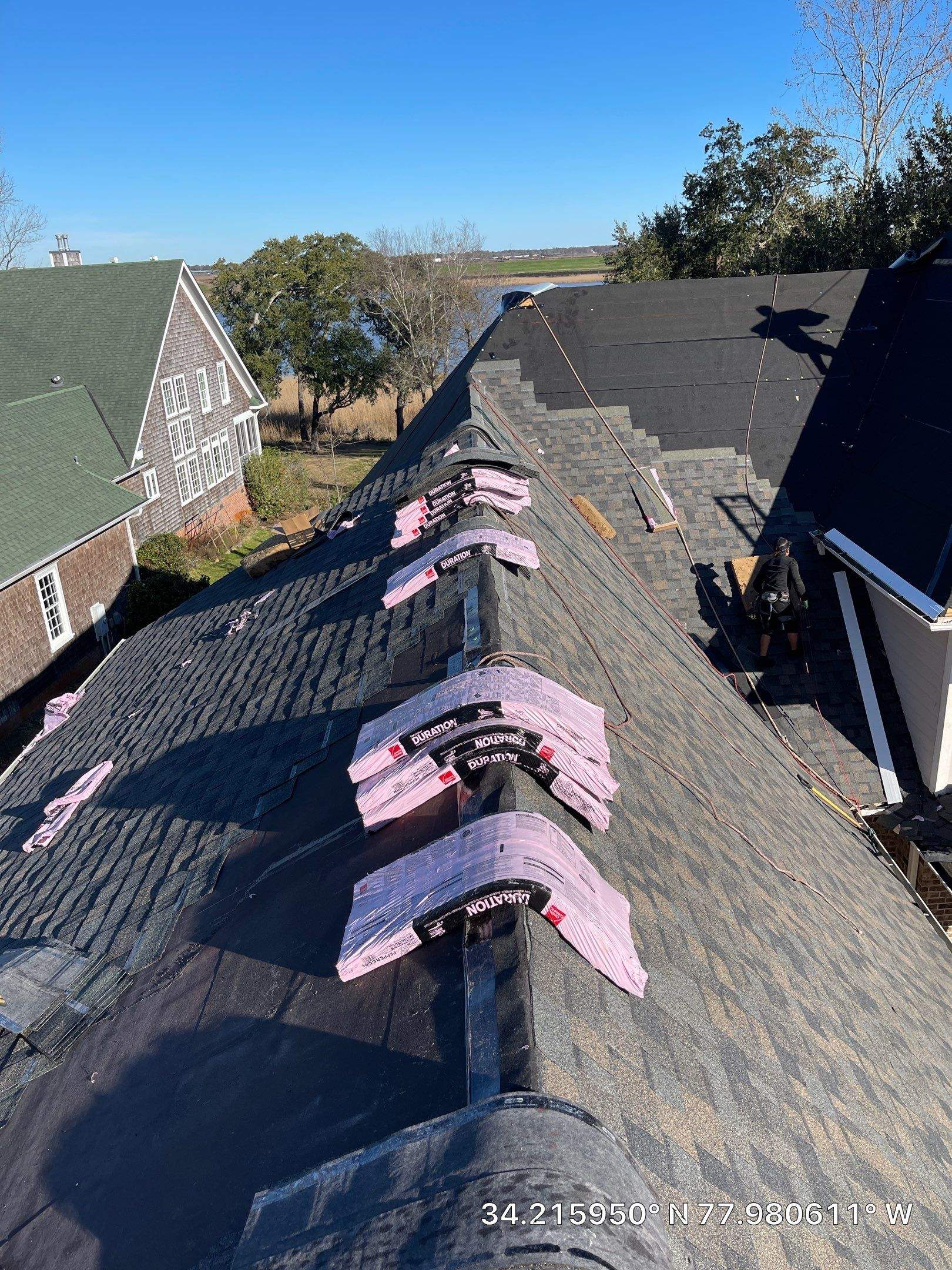 Insurance Claim Storm Damage Restoration with Skylight Replacement in Leland, NC by RGR Construction and Roofing, LLC