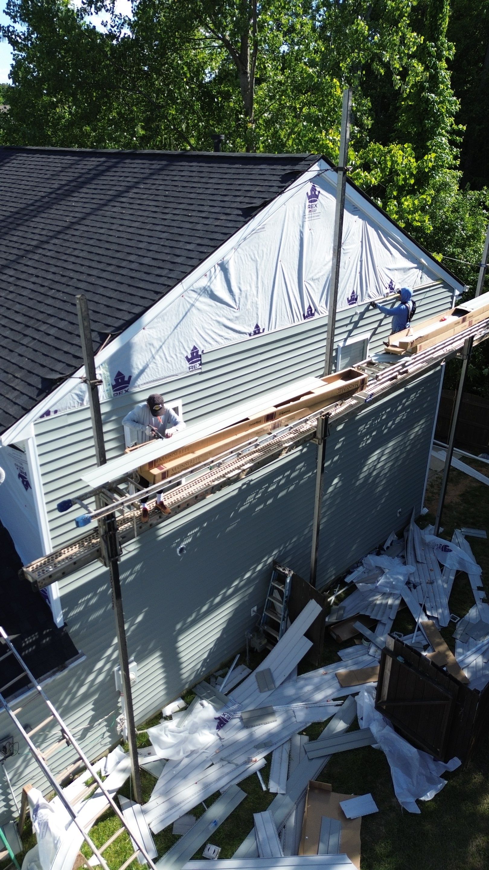 Roof, siding and gutter replacement by hail damage by Just Brilliant Restoration JBR