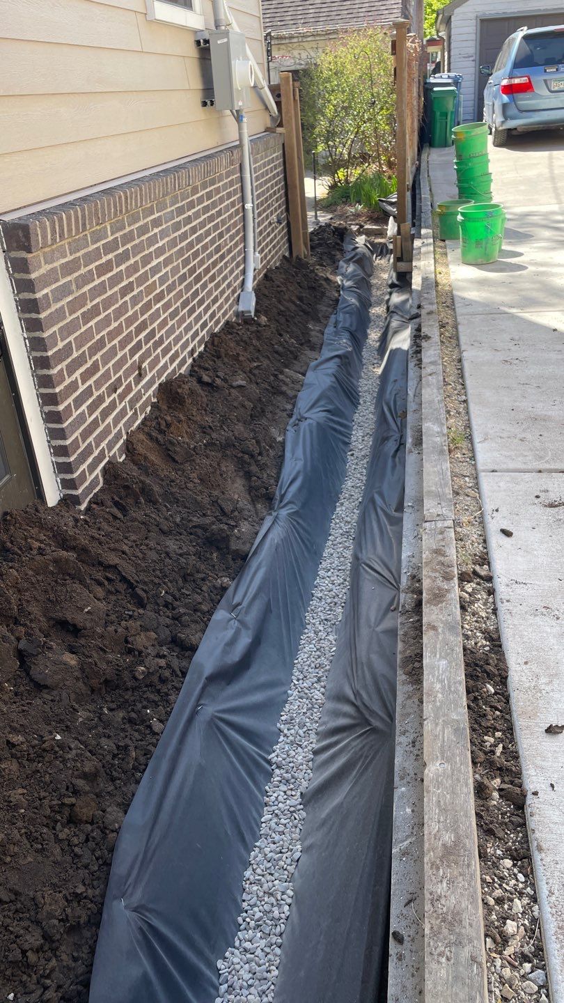 Foundation Drainage Board & French Drain in Southwest Minneapolis by Waterproofing Northeast
