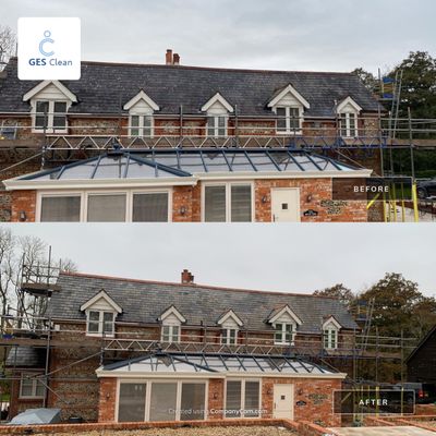 Roof Clean using Mosmatic FSC and Biocide