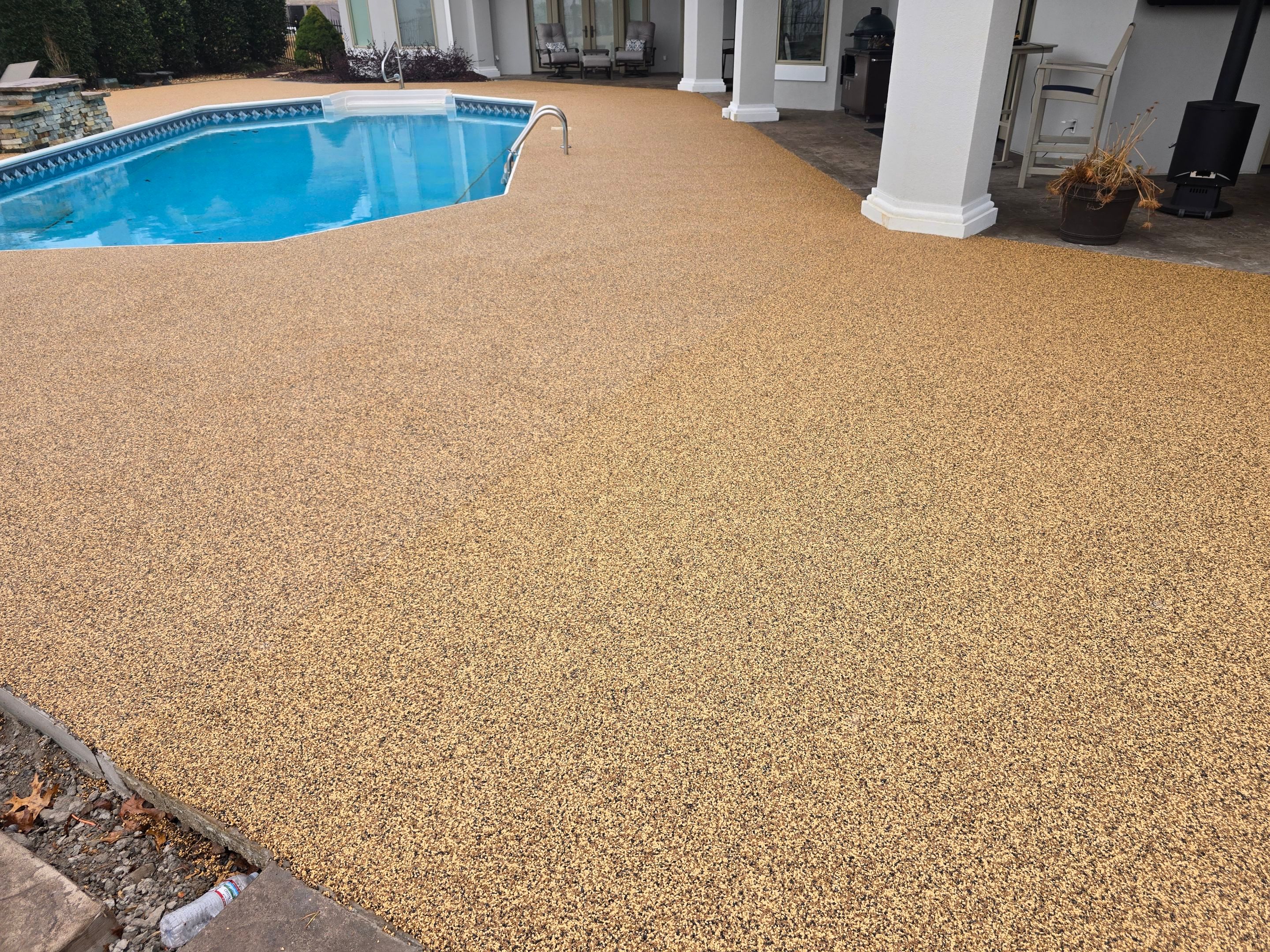 Pool Deck Using Mocha by Elite Floor Solutions