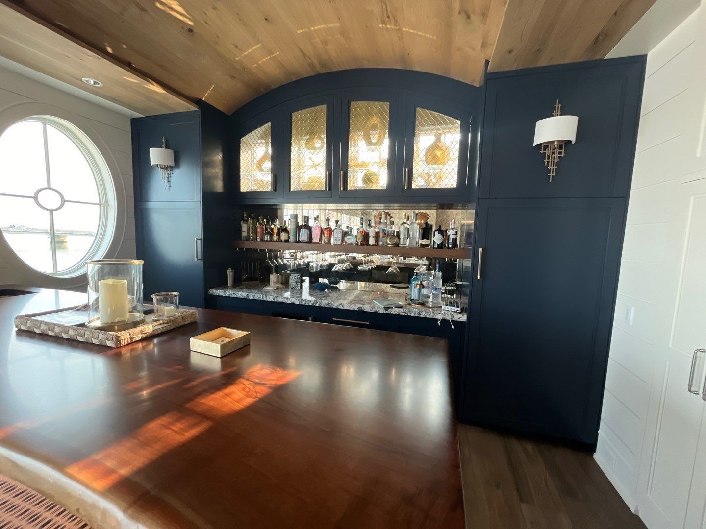 Luxury Wine Cabinets Refinishing - Stone Harbor by FreshCoat Works LLC