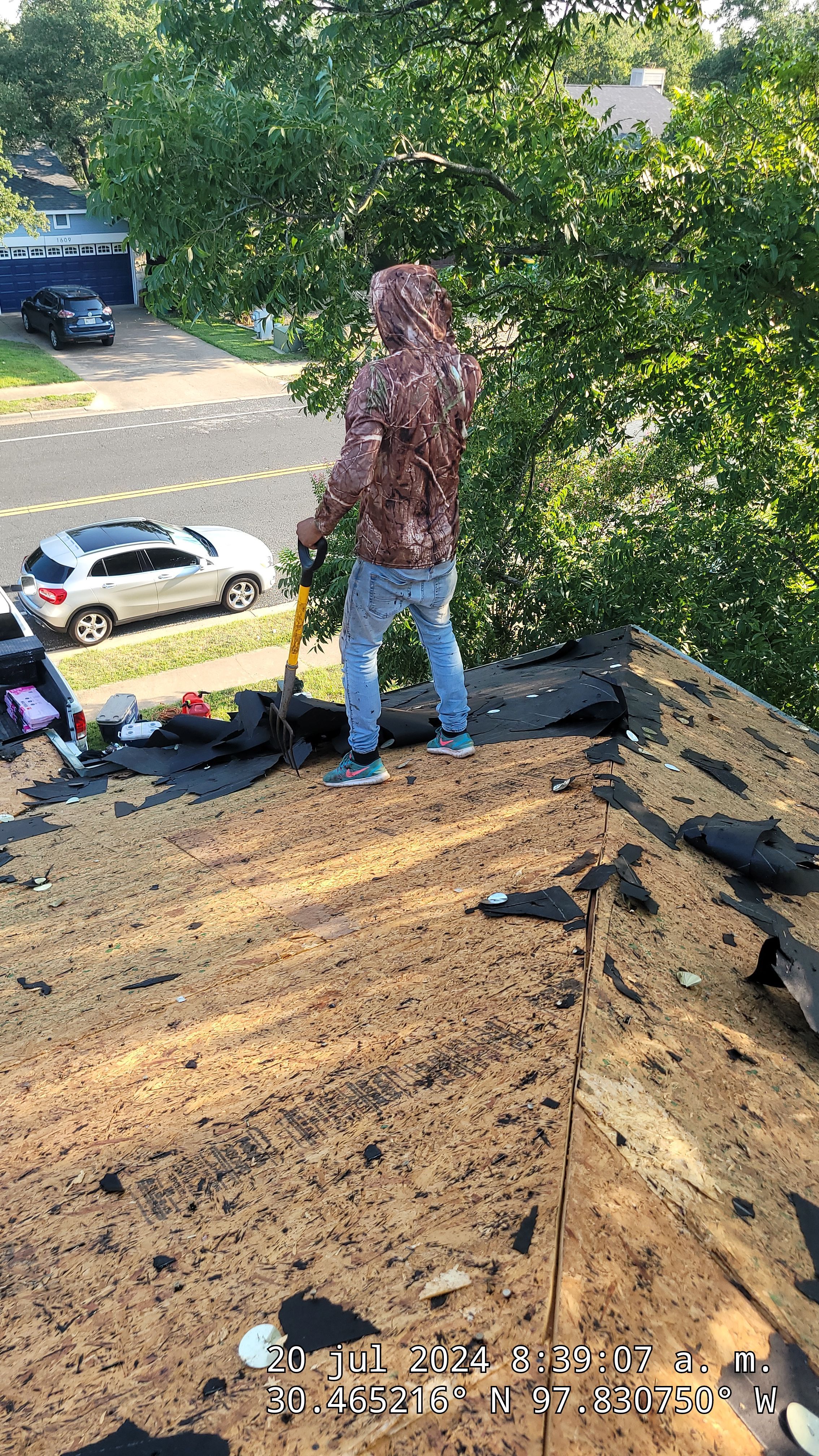 Architectural Shingle Roofing Replacement and Decking Repair in Cedar Park by Caliber Restoration LLC