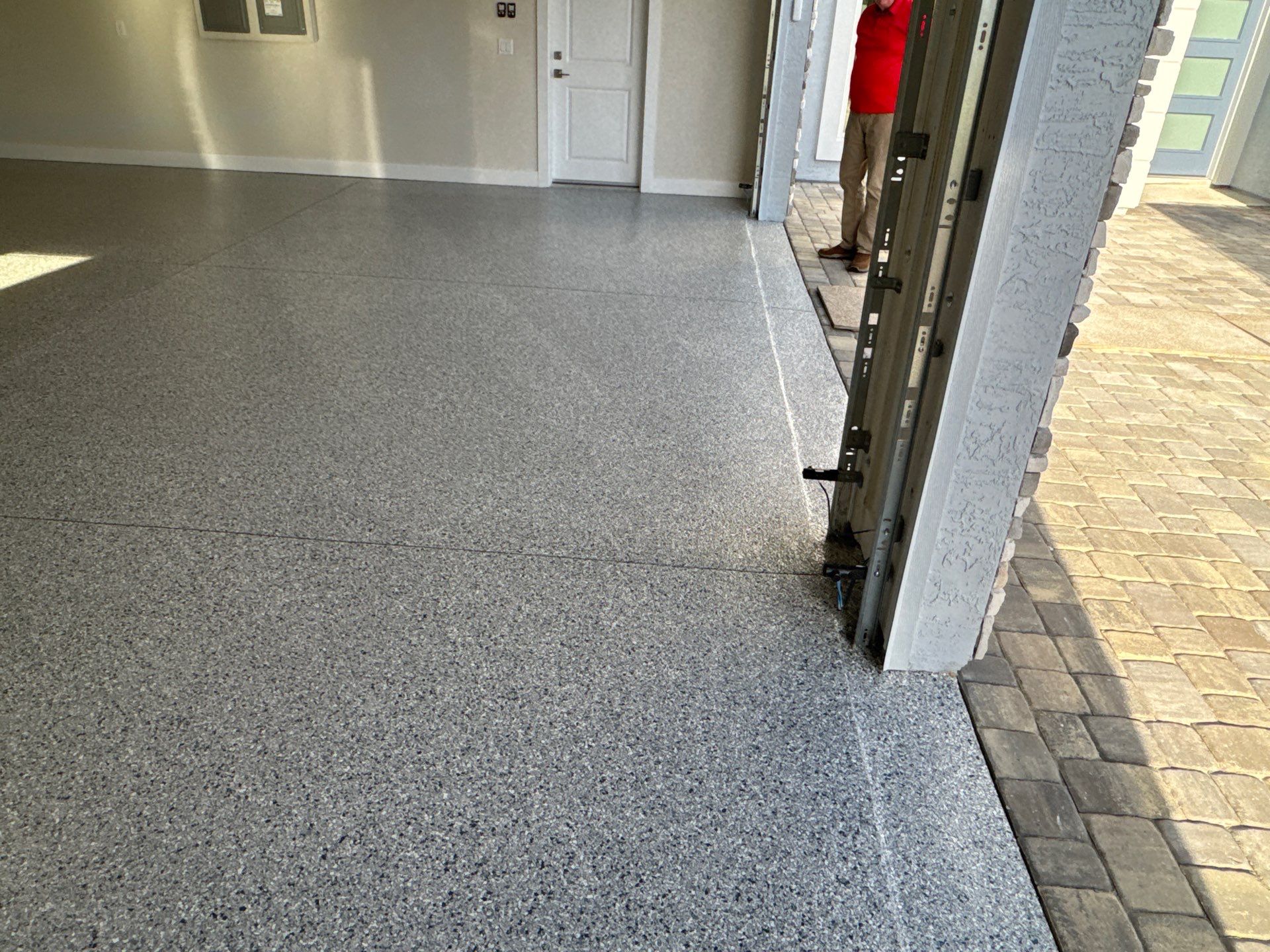 Garage in Tidal Wave by Cross Creek Concrete Coatings