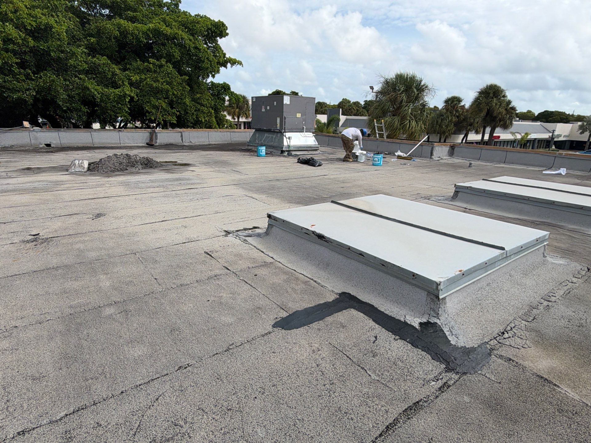 Commercial Roof Restoration and HVAC Flashing Repairs in Pompano Beach by Roof King LLC