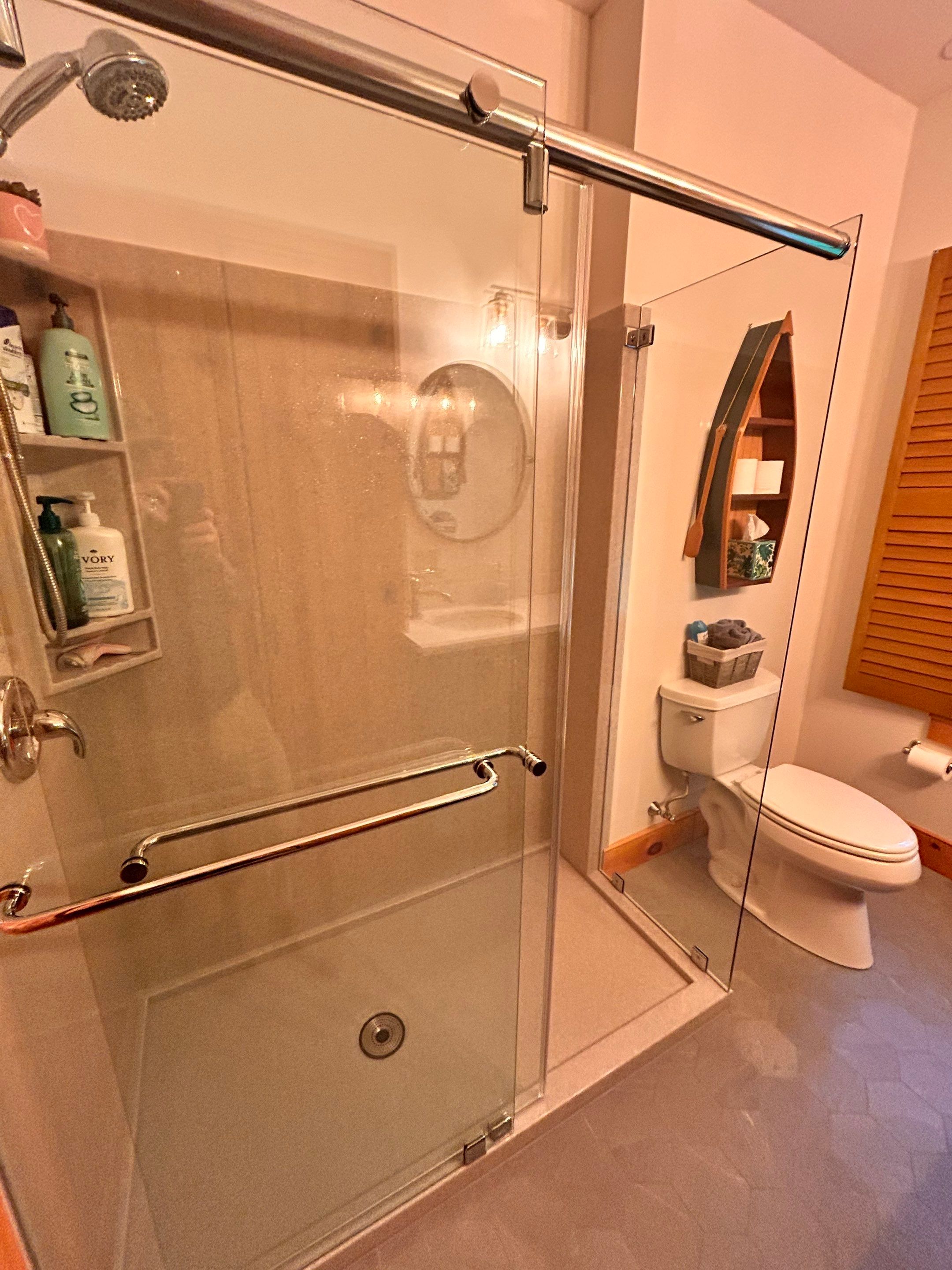 Shower using Tempered Shower Glass by Cheshire Glass Company