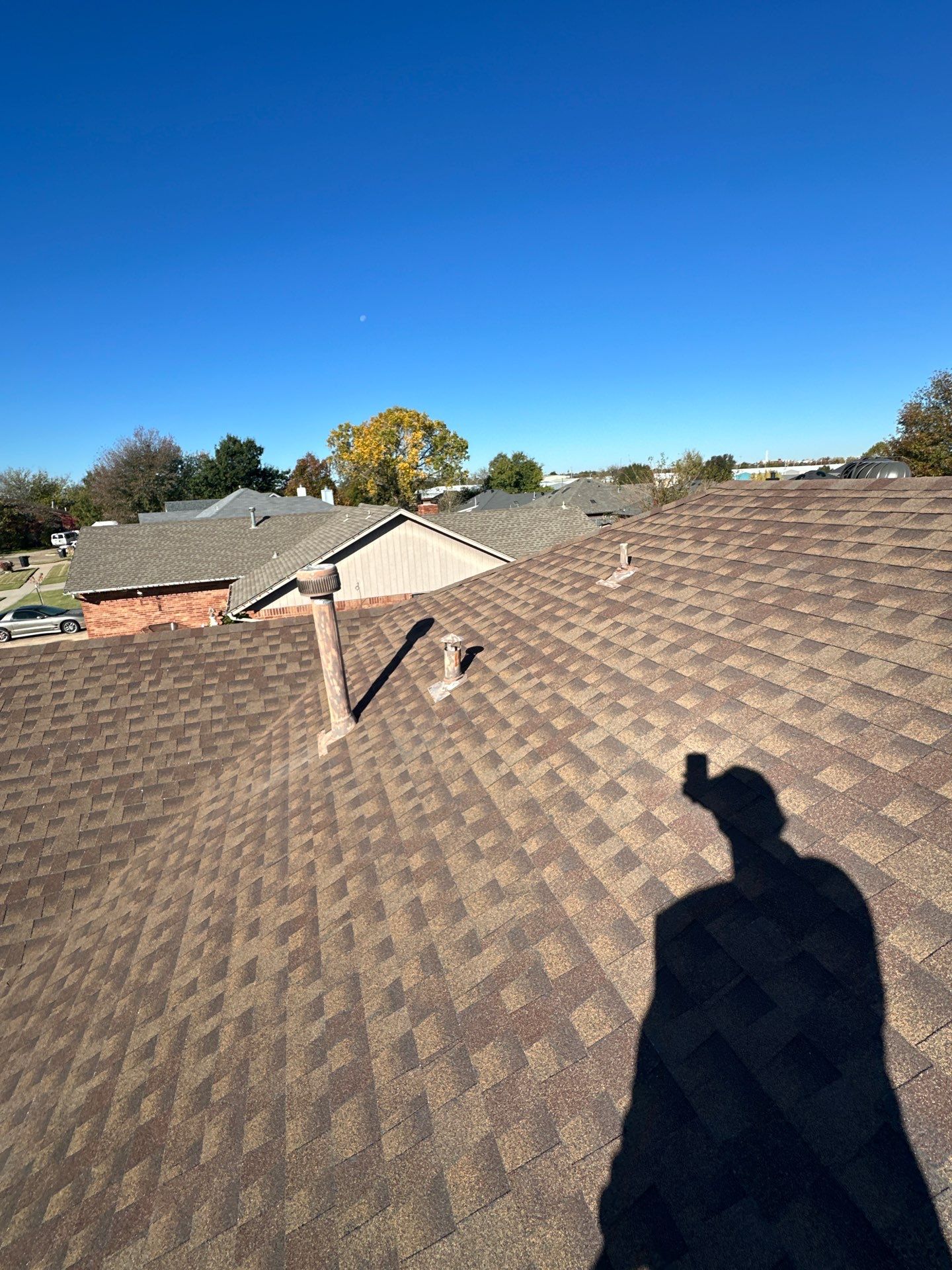 Residential Roofing Installation using titan xt rustic cedar by Thunder City Roofing