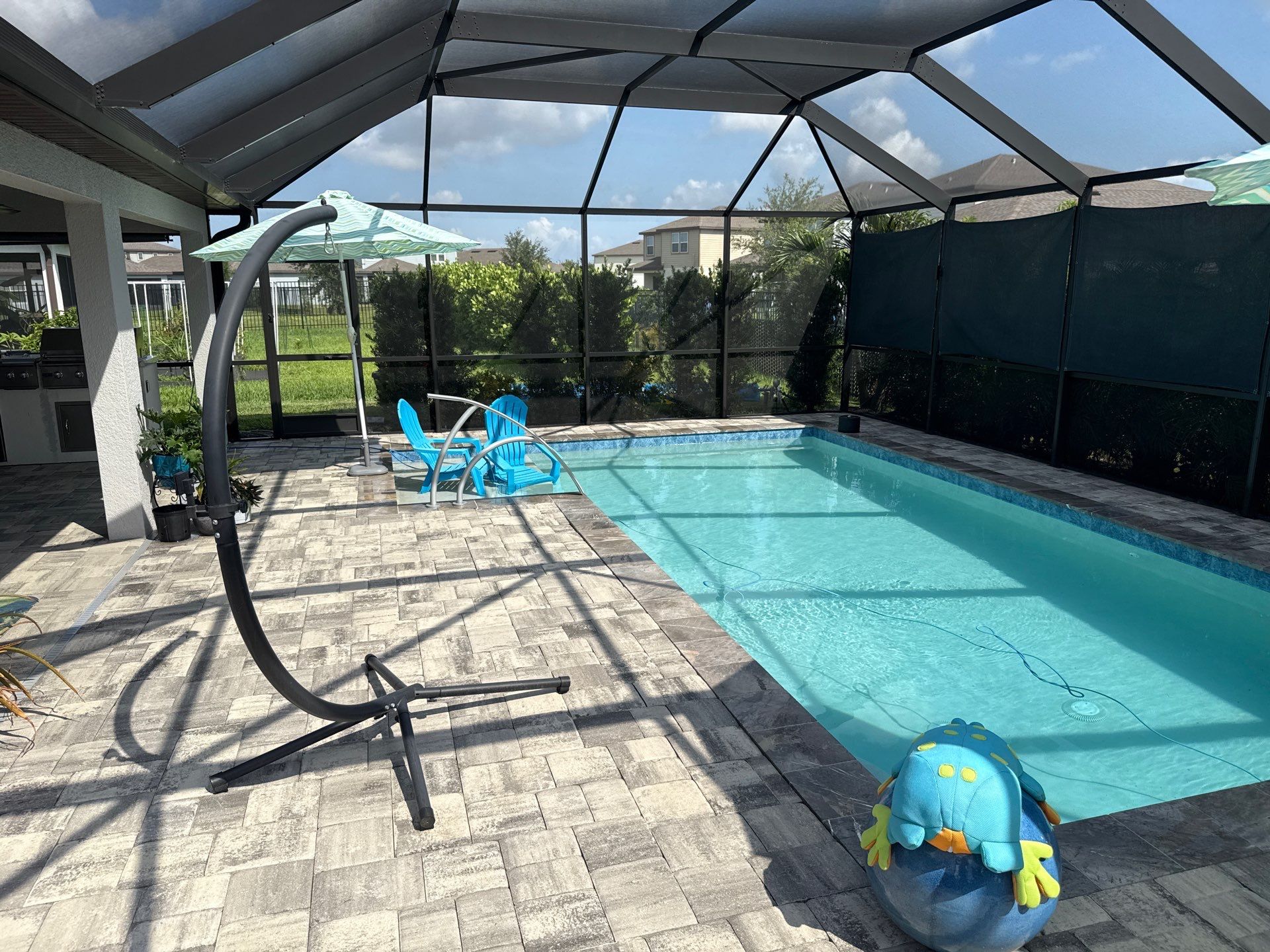 Paver Pool Deck & Screen Enclosure Cleaning – North River Ranch, Parrish, FL by Sunshine AquaWash