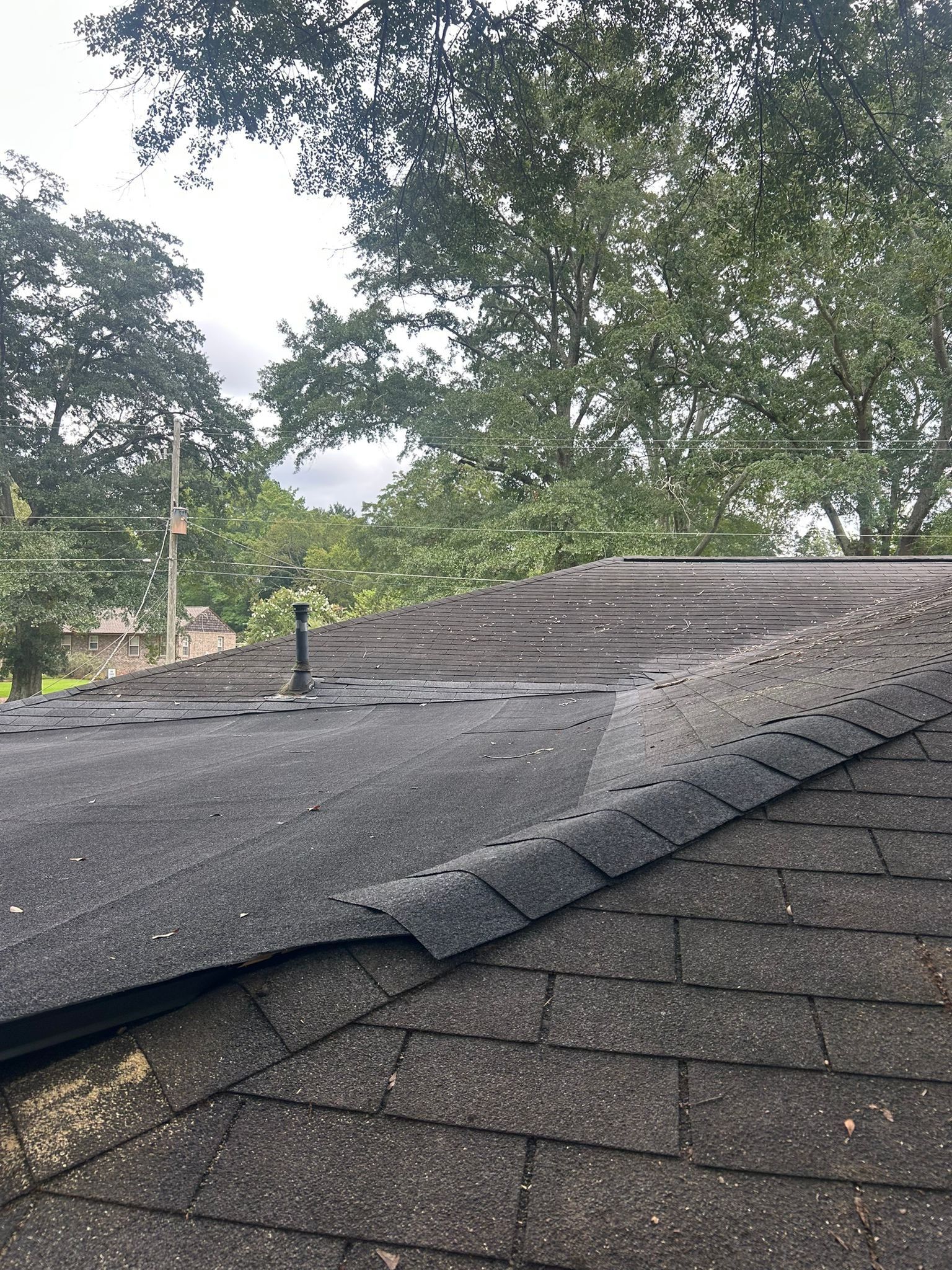 Back Porch Roof Replacement in Crestline (Charcoal) by The Roofing Dudes