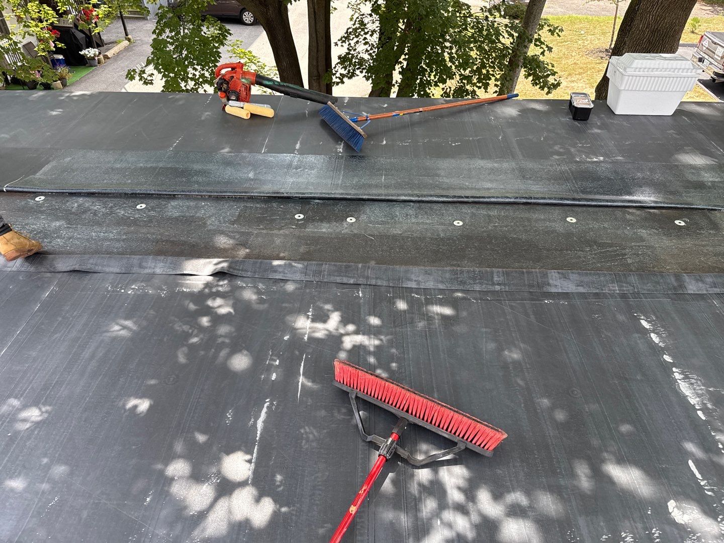 EPDM Flat Roof Installation with ISO Board on Existing Structure by Sensible Home Solutions