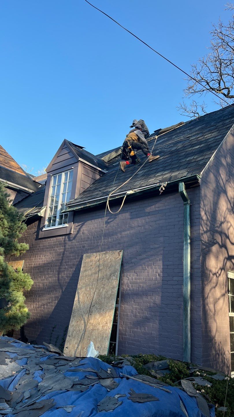 Slate Roof Removal using Atlas Storm Master Slate by Total Exteriors
